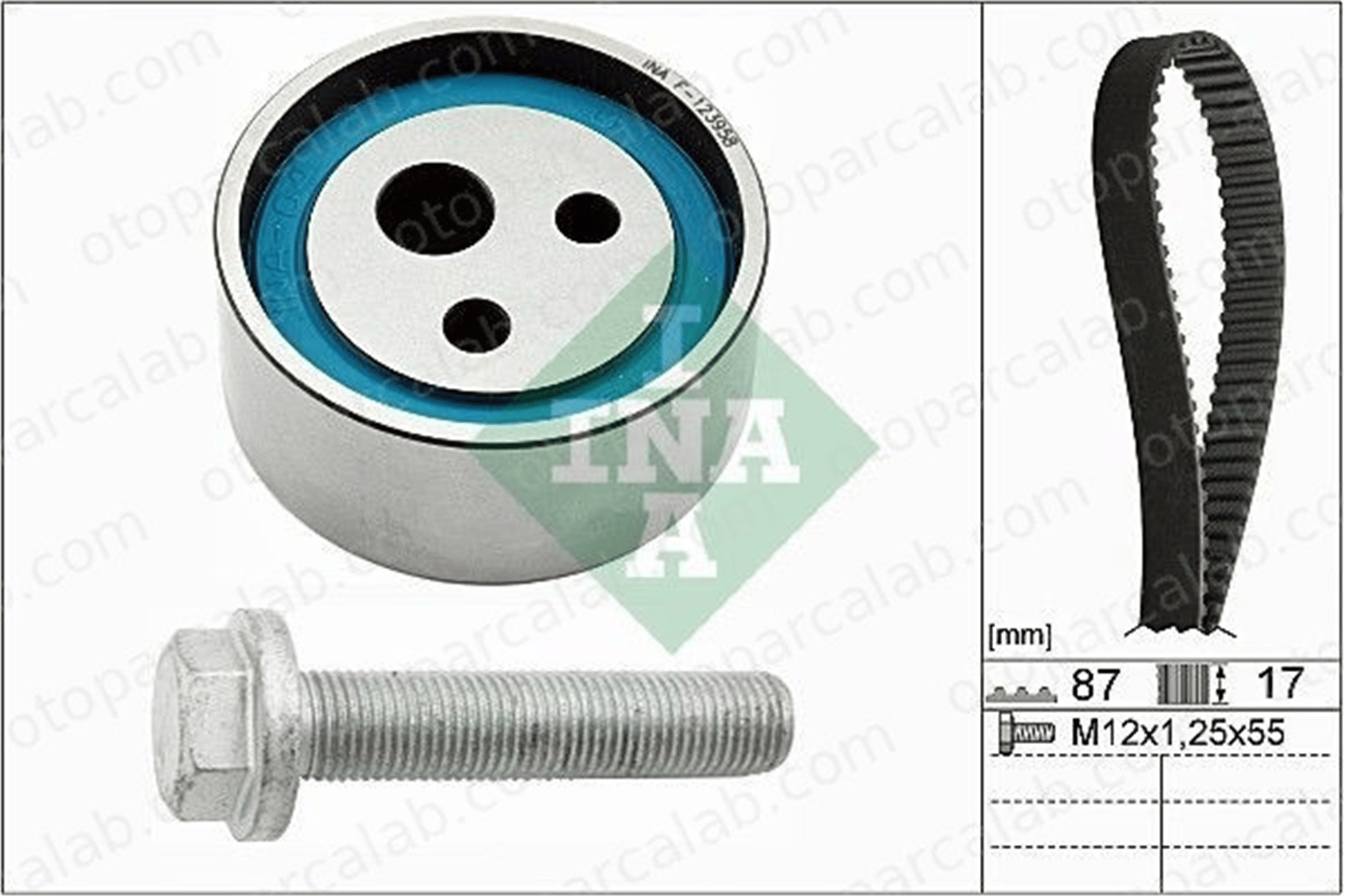 INA 530 0182 10 Triger Kayış Seti RENAULT KANGOO Express TWINGO I 7701477013 7700836095