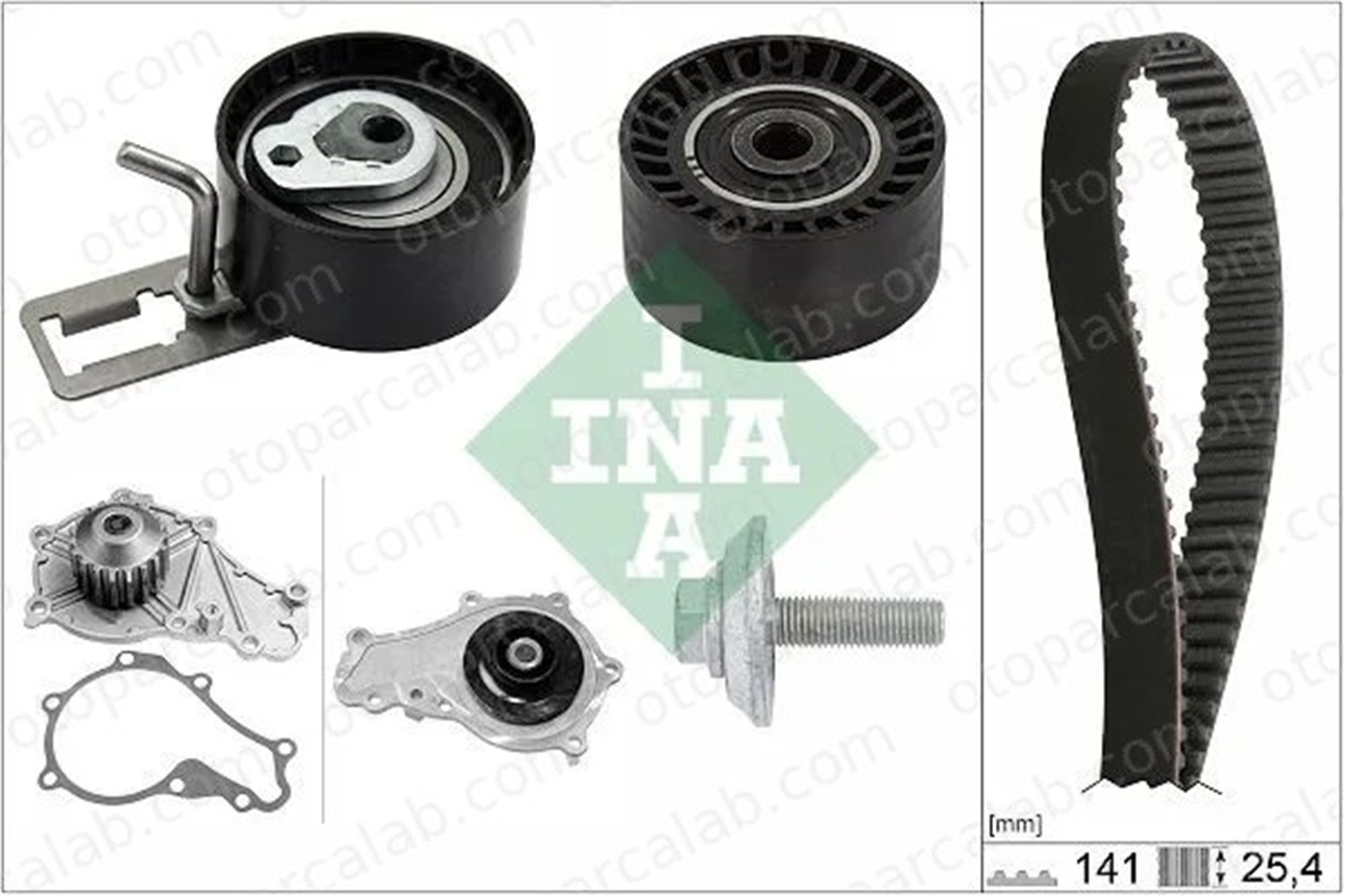 INA 530 0578 30 Triger Kayış Seti CITROËN BERLINGO Kasa/büyük limuzin PEUGEOT PARTNER Kasa/büyük limuzin 1684891780 1613561980