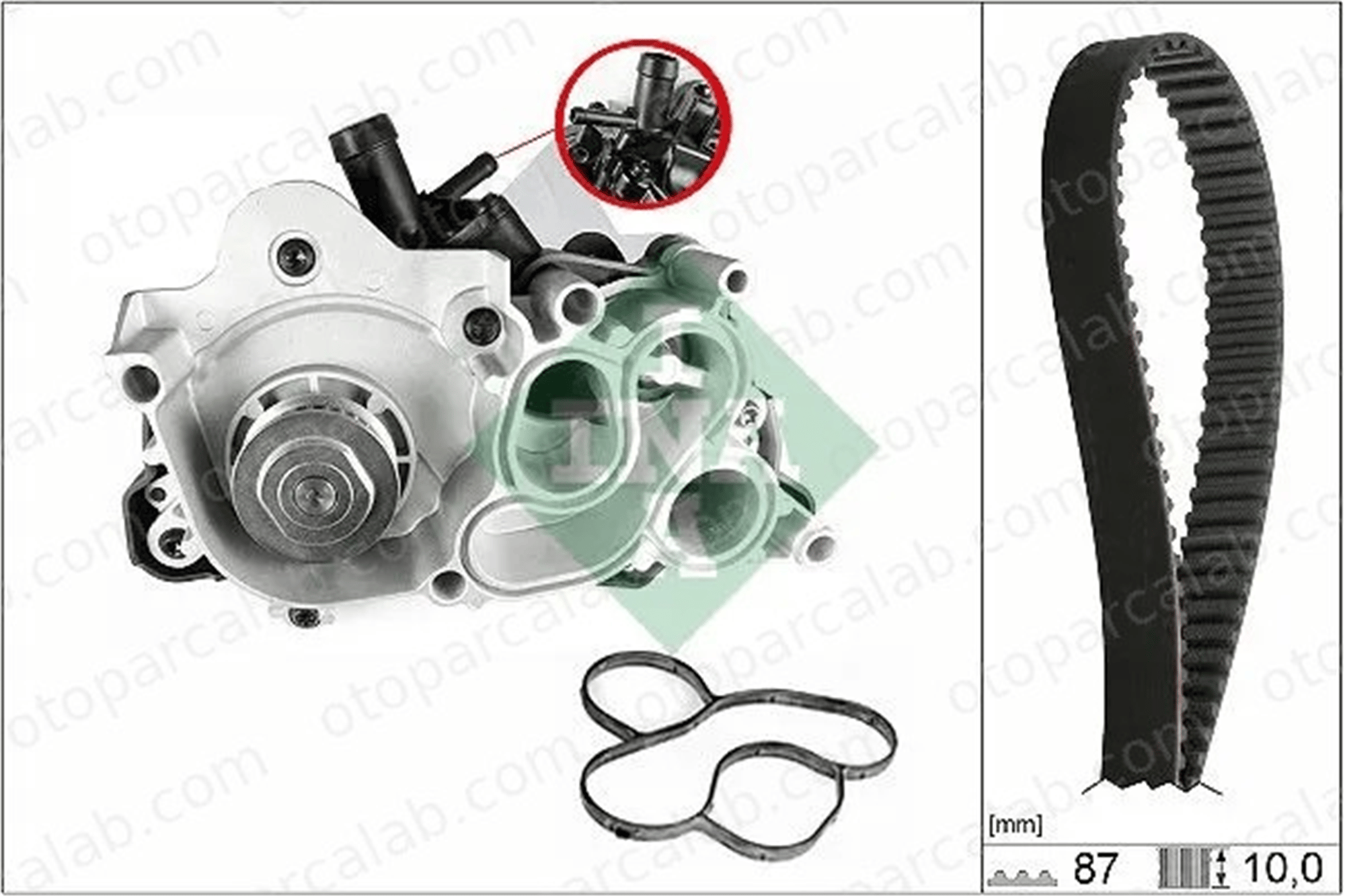 INA 530 0742 30 Devirdaim Su Pompası VW GOLF VII GOLF VII Variant 4E121600AL 4E121605E