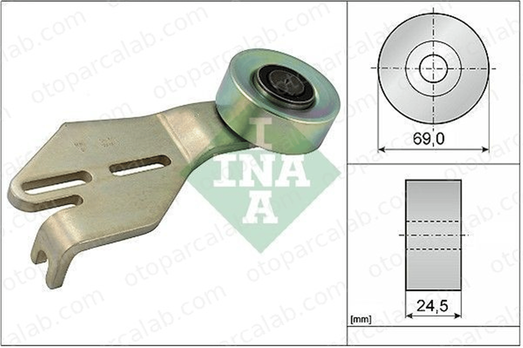 INA 531 0238 10 Vantilatör Kayış Gergi Rulmanı CITROËN SAXO AX 575126 96156400