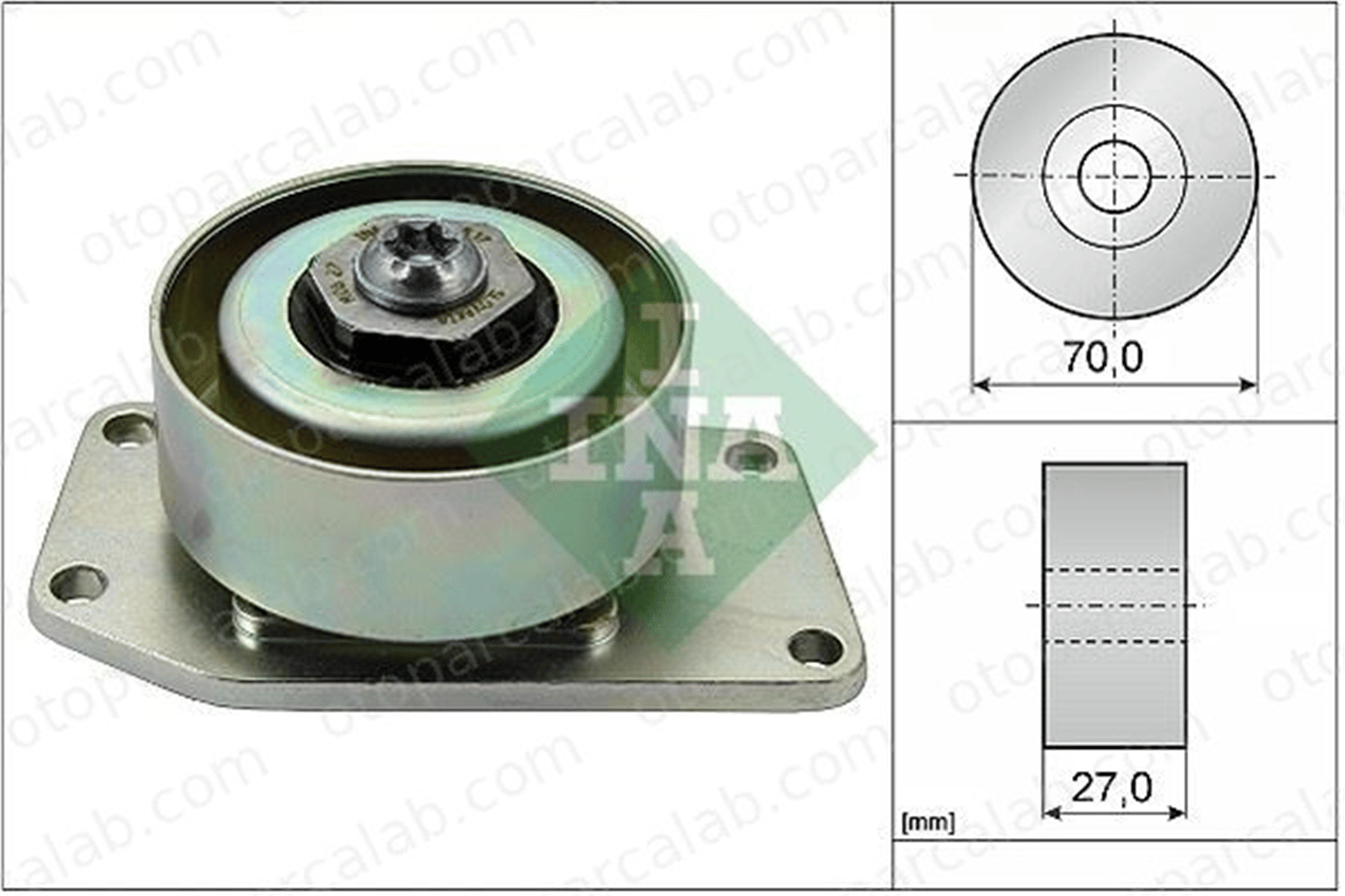 INA 531 0306 10 Vantilatör Kayış Gergi Rulmanı PEUGEOT 206 Hatchback 206 SW 96222715 1611424280