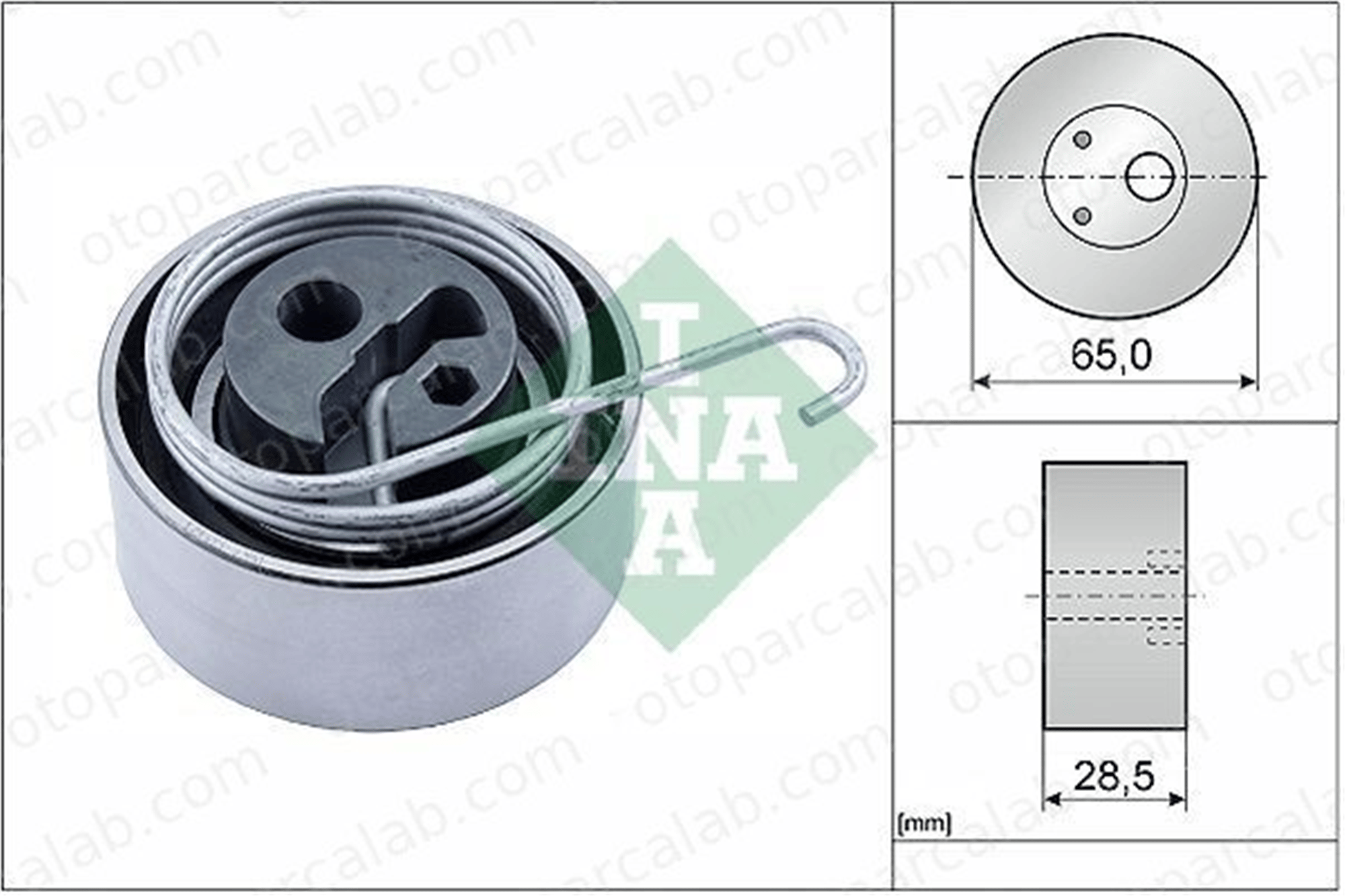 INA 531 0535 20 Vantilatör Kayış Gergi Rulmanı OPEL ASTRA H ASTRA H GTC 5636739 55597414