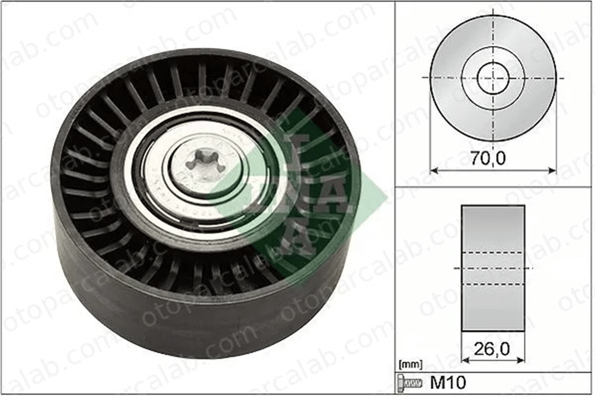 INA 532 0505 10 Vantilatör Kayış Gergi Rulmanı ALFA ROMEO 159 159 Sportwagon 55190811 55562251