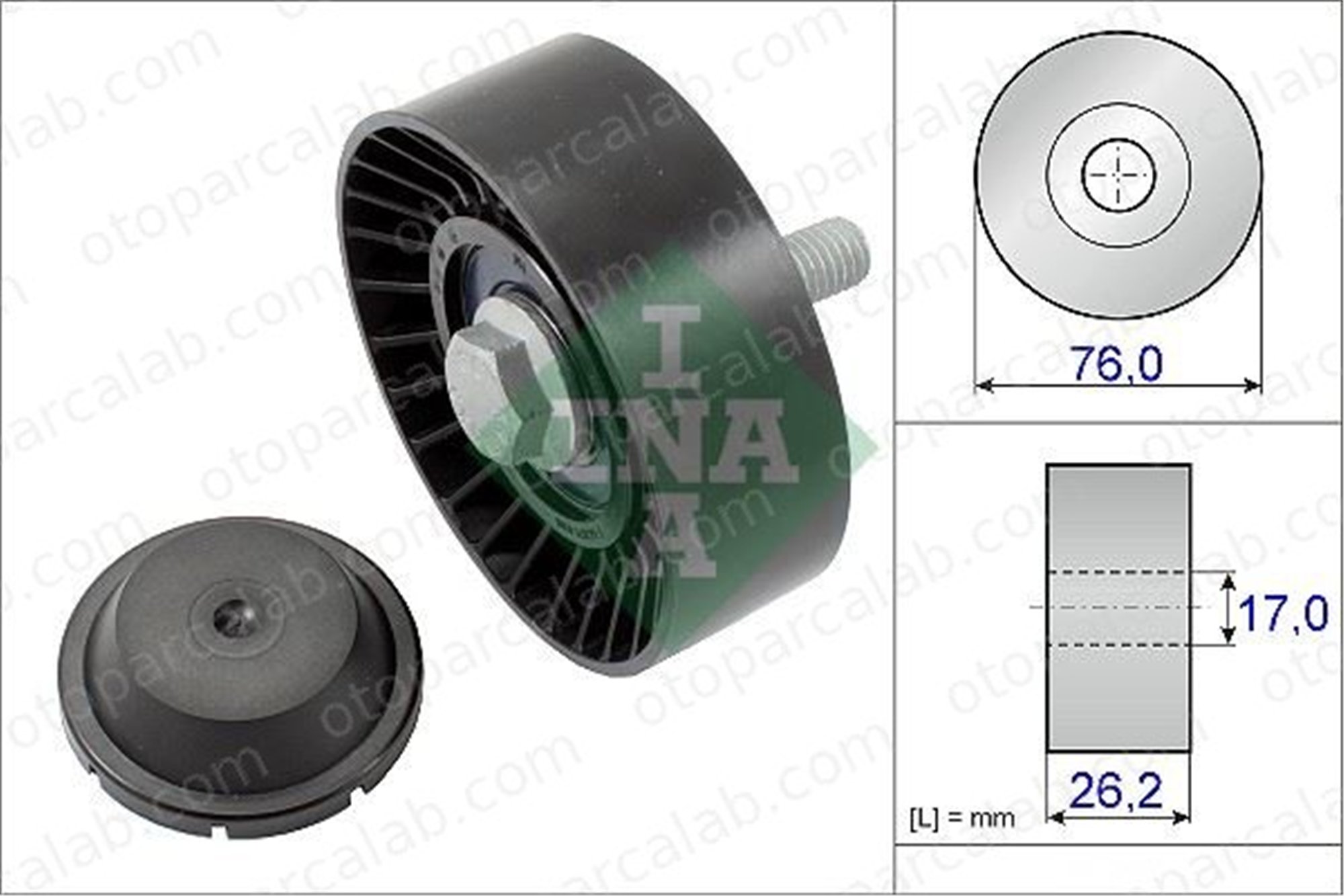 INA 532 0632 10 Vantilatör Kayış Gergi Rulmanı SEAT IBIZA IV IBIZA IV SC 3F145276 03F145276