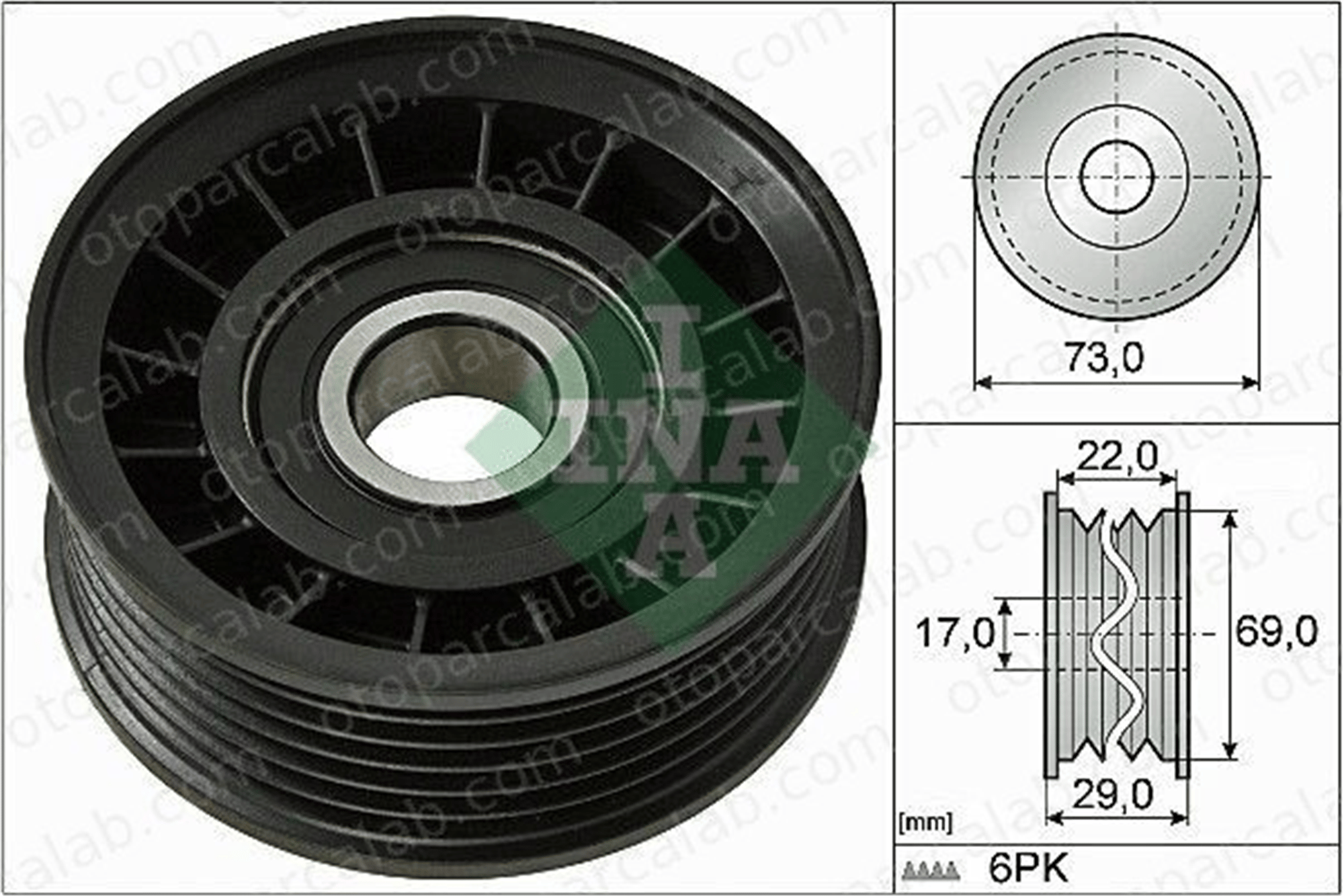 INA 532 0649 10 Vantilatör Kayış Gergi Rulmanı FORD FIESTA VI FIESTA VII 5M5Q6C344AA1555720 1450947