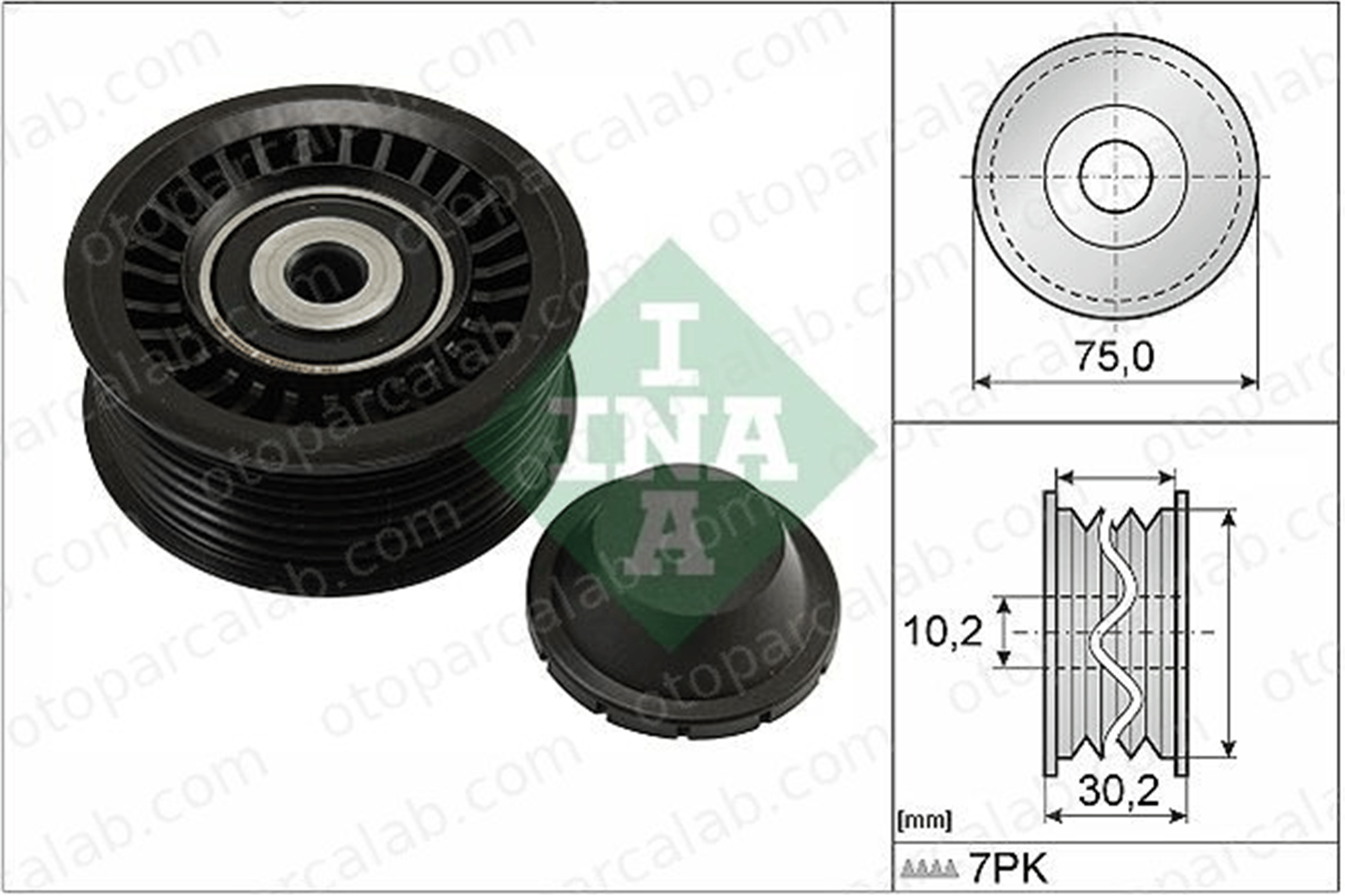 INA 532 0668 10 Vantilatör Kayış Gergi Rulmanı DACIA DUSTER NISSAN NV400 Panelvan/Van 117202001R 119230001R