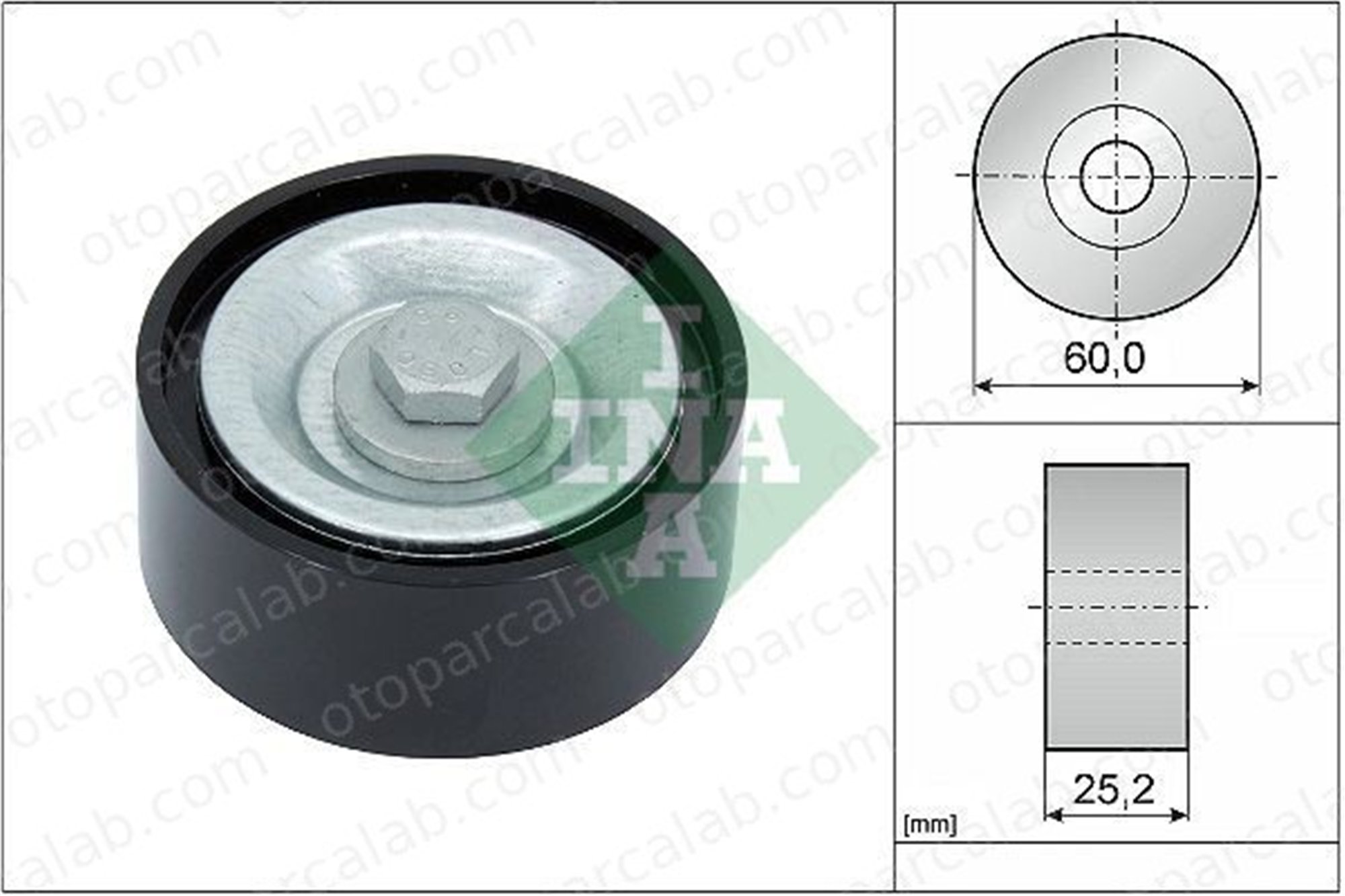 INA 532 0715 10 Vantilatör Kayış Gergi Rulmanı RENAULT SANDERO/STEPWAY I DACIA LOGAN MCV 8200598966 119233042R