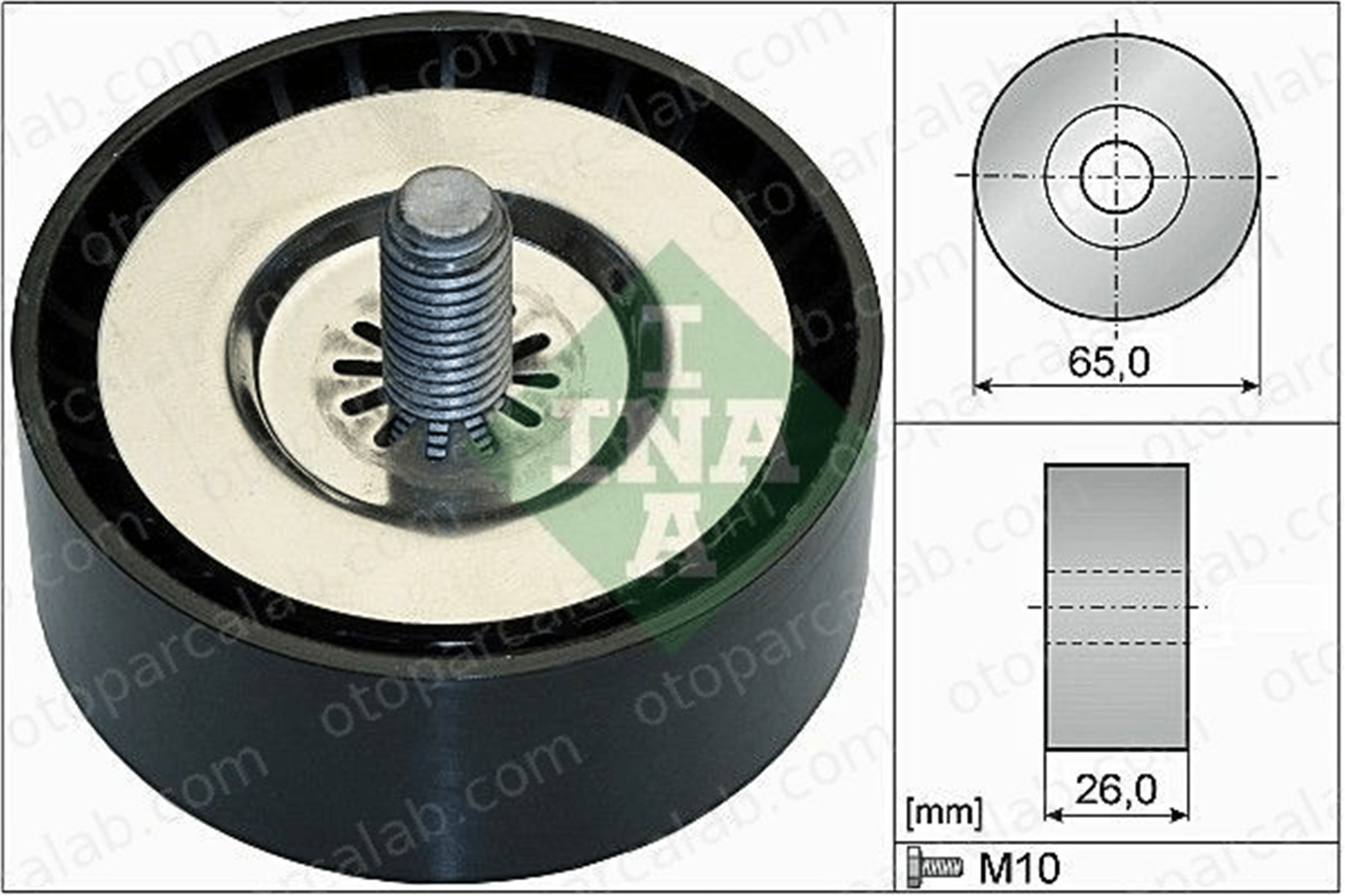 INA 532 0736 10 Vantilatör Kayış Gergi Rulmanı OPEL ANTARA A CHEVROLET CAPTIVA 4802596 96868477