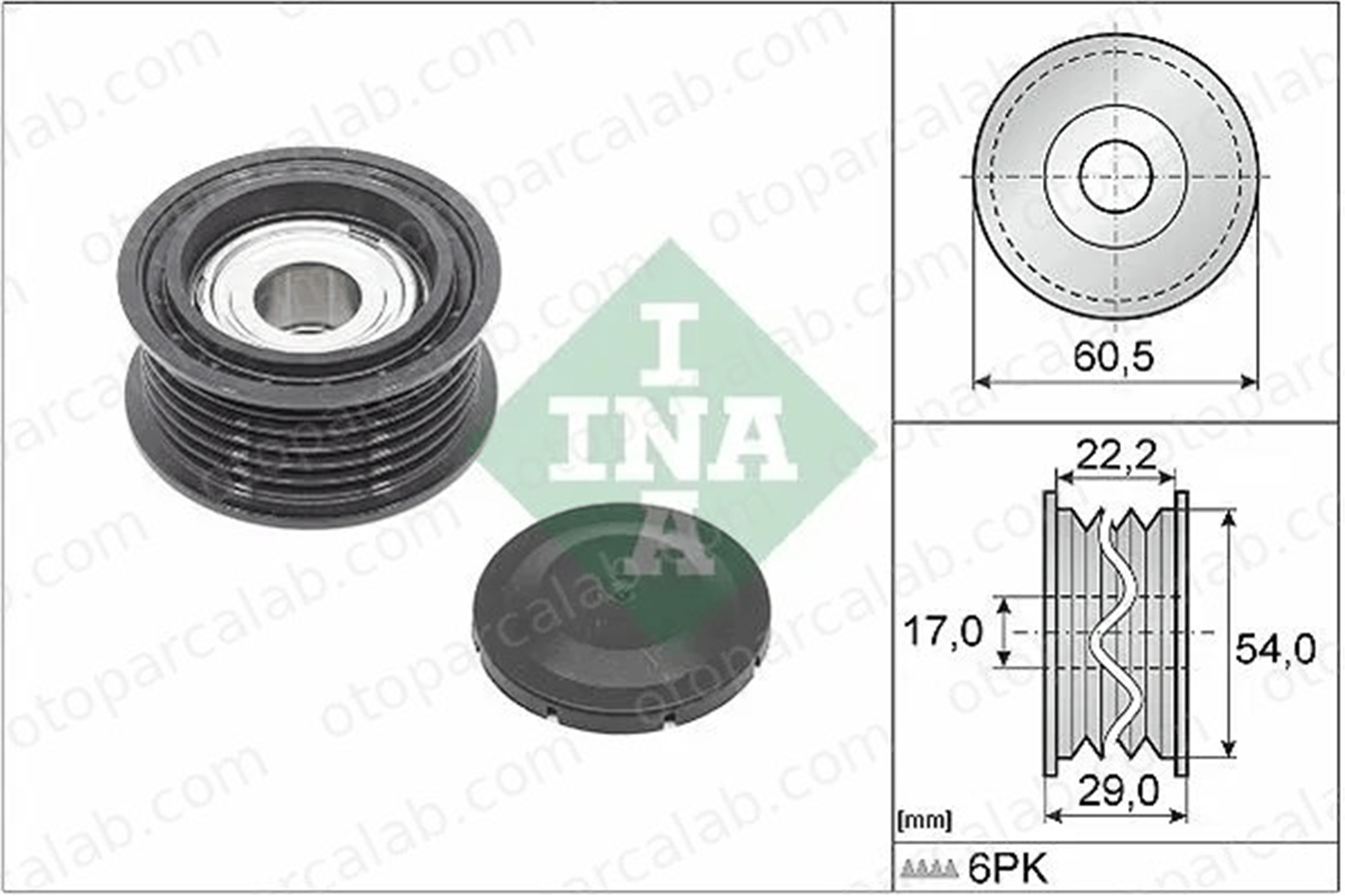 INA 532 0854 10 Vantilatör Kayış Gergi Rulmanı AUDI A7 Sportback Q7 59903341AJ 059903341AJ