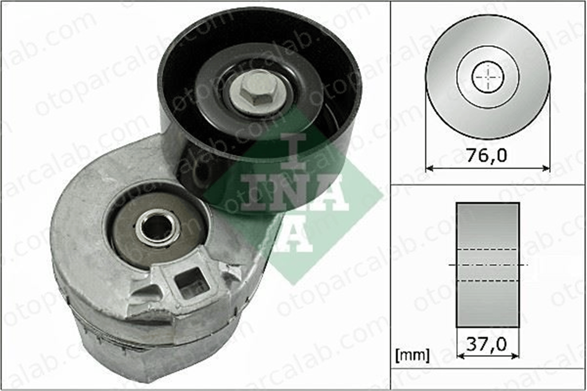 INA 534 0031 10 Vantilatör Kayış Gergi Rulmanı FORD TRANSIT Panelvan/Van TRANSIT Minibüs/Otobüs YC1E6A228AG 1119954