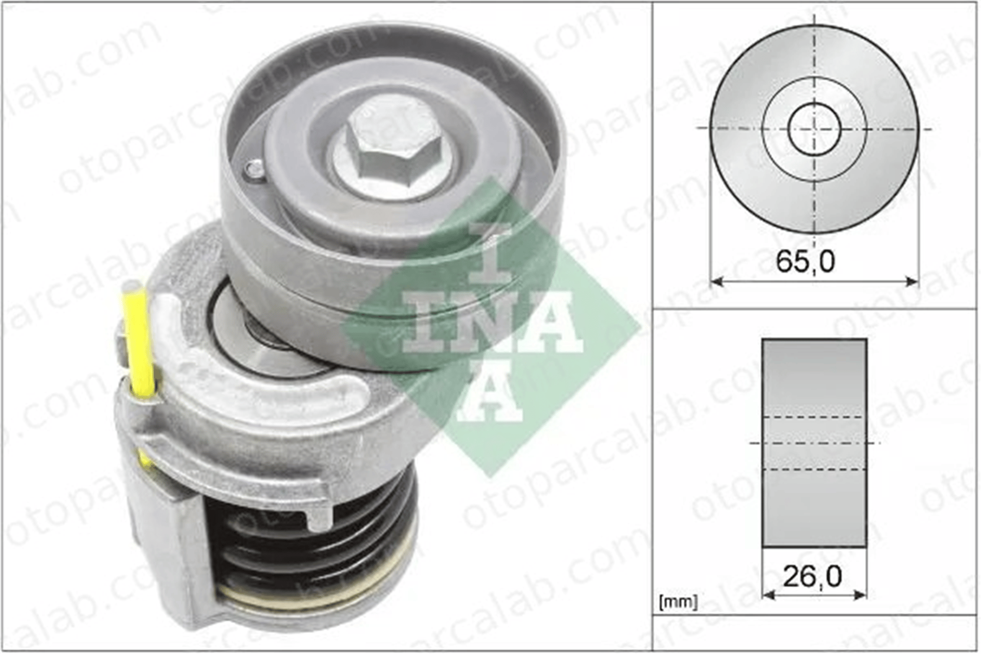 INA 534 0346 10 Vantilatör Kayış Gergi Rulmanı VW TOURAN TIGUAN 3C145299Q 03C145299Q