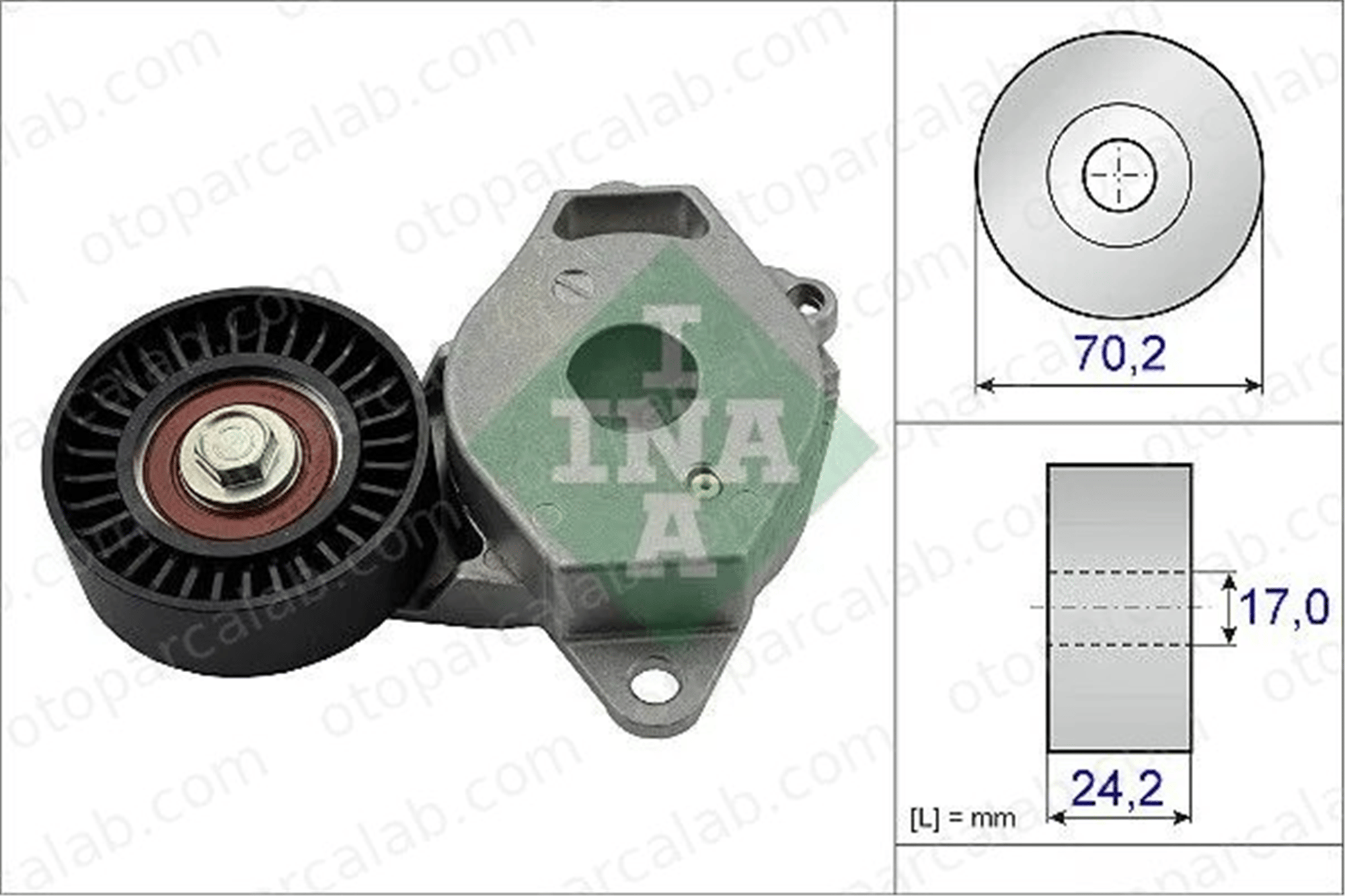 INA 534 0409 10 Vantilatör Kayış Gergi Rulmanı TOYOTA YARIS AURIS 166200Y010 1662047010