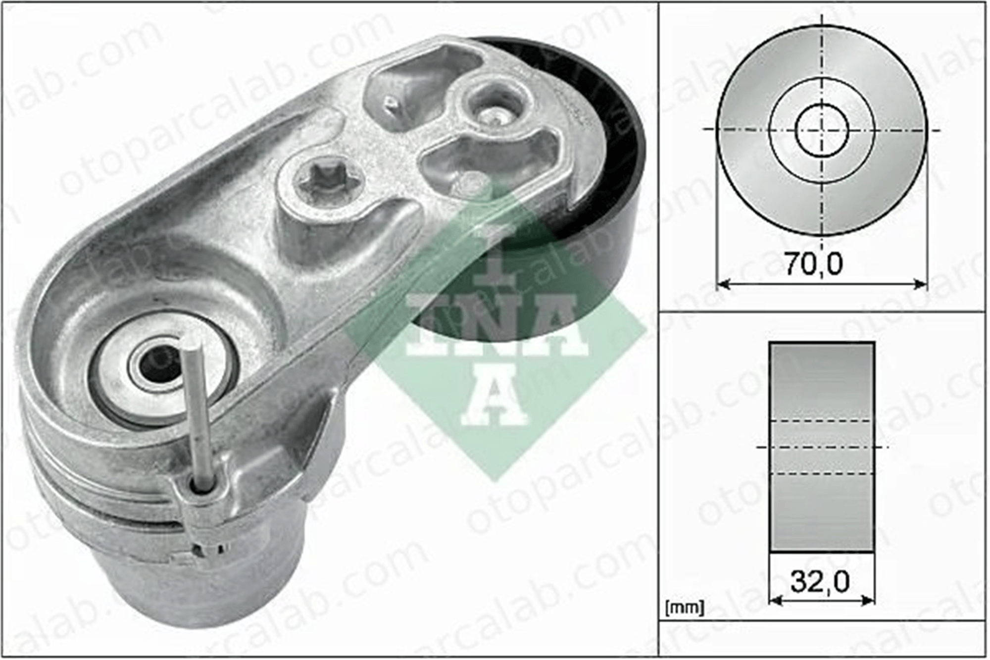 INA 534 0433 10 Vantilatör Kayış Gergi Rulmanı BMW 3 1 11287599097 11288088632
