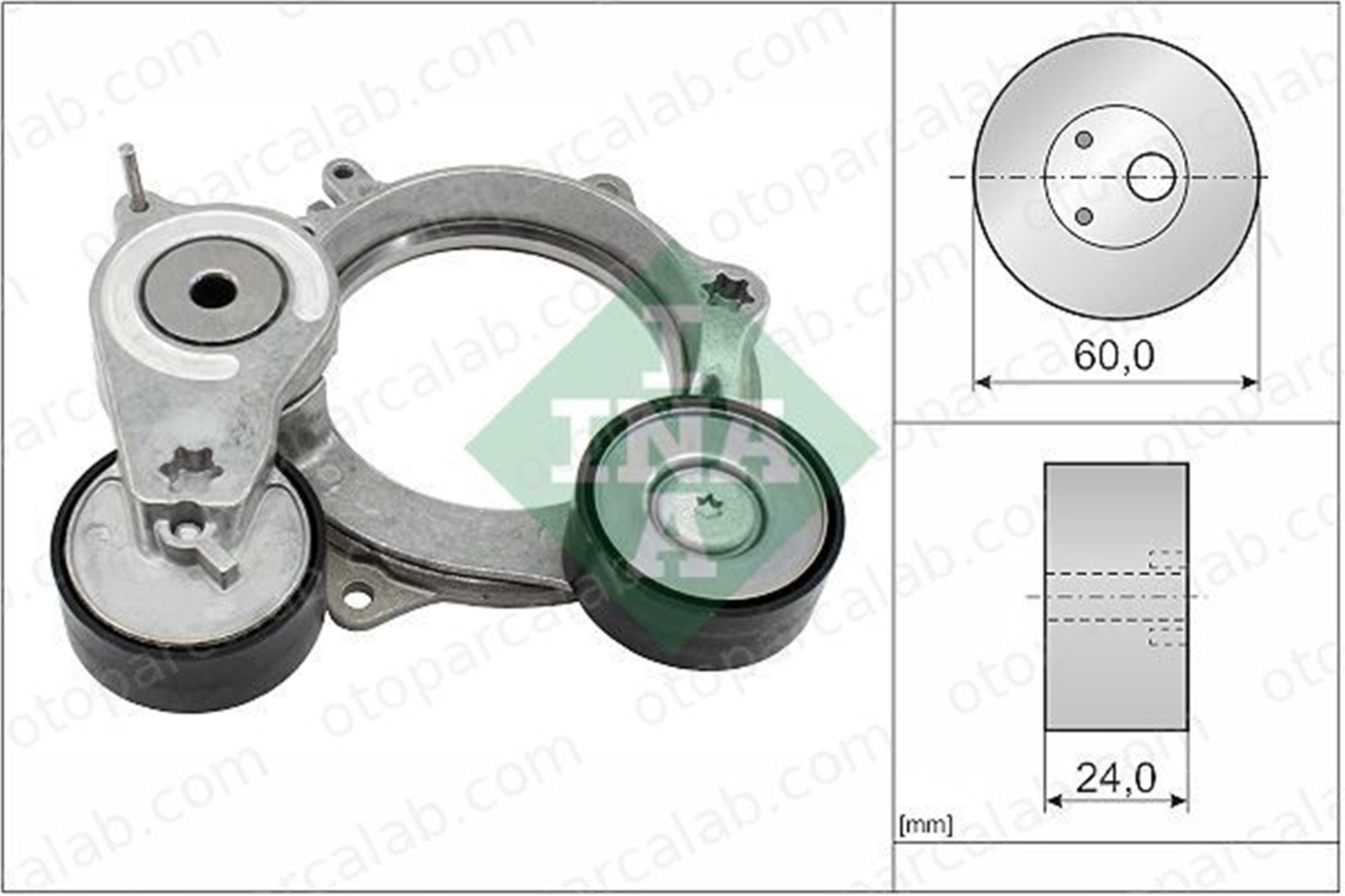 INA 534 0718 10 Vantilatör Kayış Gergi Rulmanı AUDI A4 B9 A4 B9 Avant 57903133AD 057903133AD