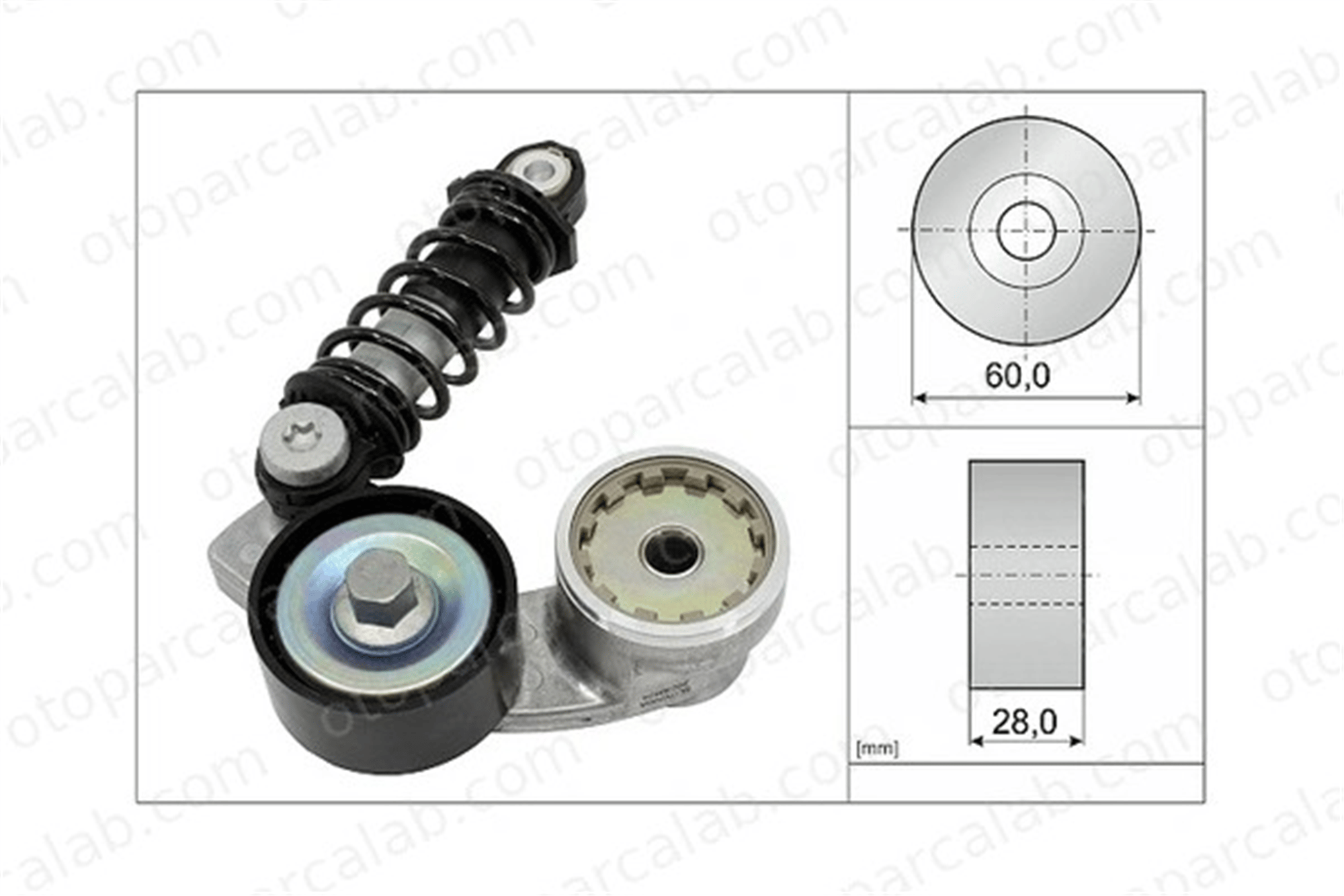 INA 534 0737 10 Vantilatör Kayış Gergi Rulmanı HYUNDAI TUCSON i30 252812U010 252812U120