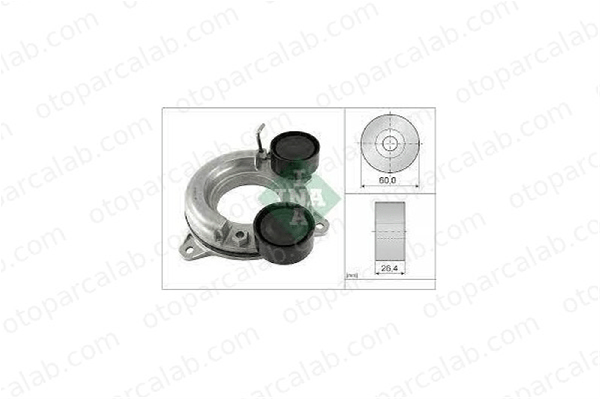 INA 534 0854 10 Vantilatör Kayış Gergi Rulmanı RENAULT ARKANA I AUSTRAL 117507541R 1175000Q2L