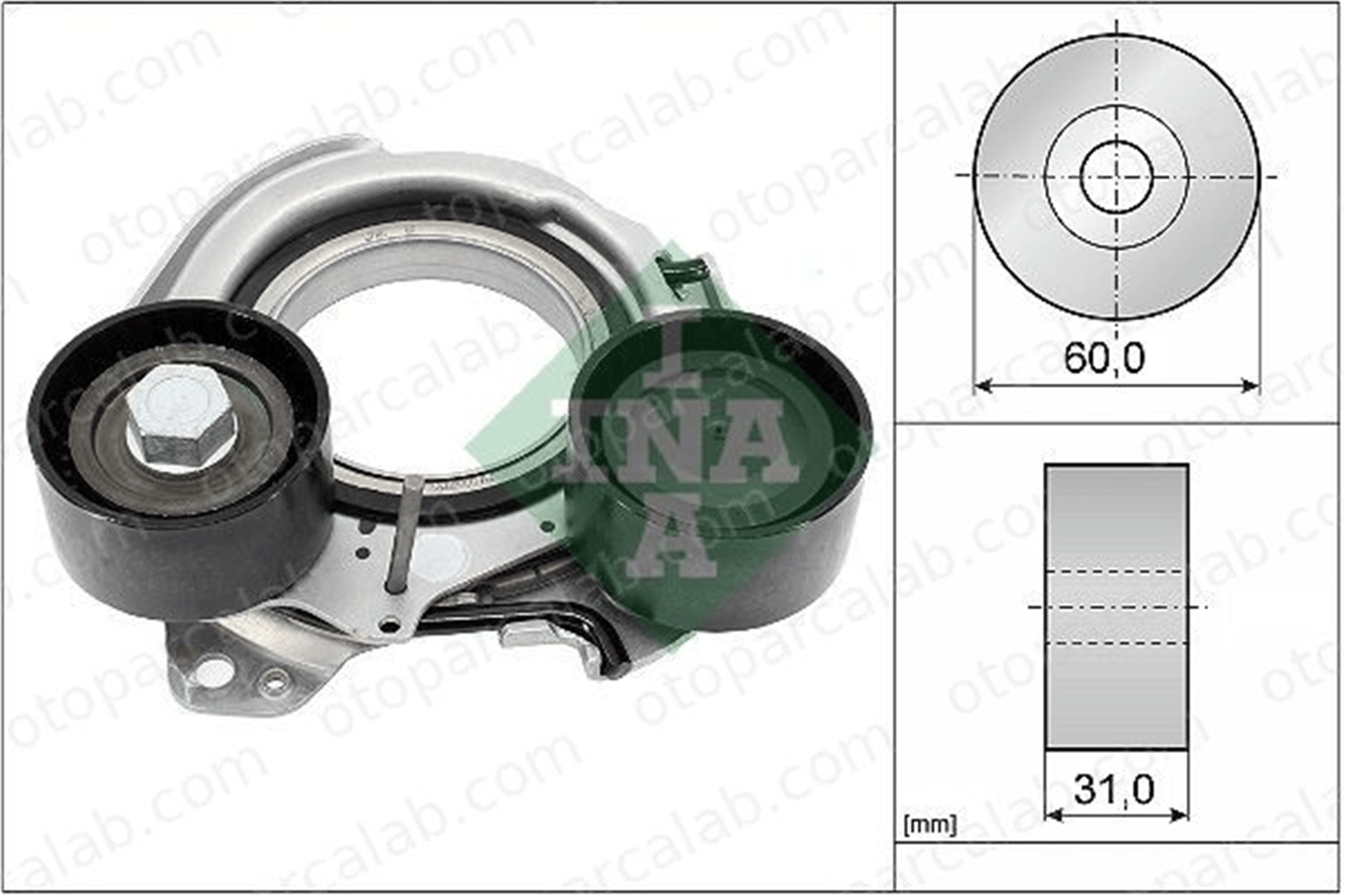 INA 534 0934 10 Vantilatör Kayış Gergi Rulmanı BMW 3 3 Touring 11288589916 8589916