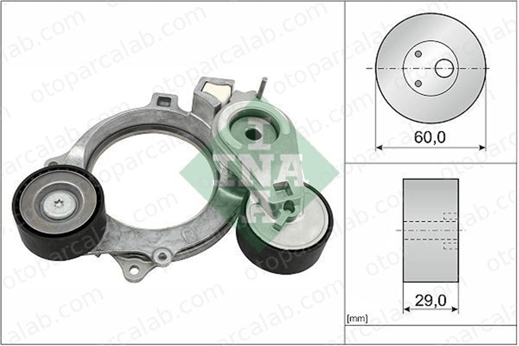 INA 534 0935 10 Vantilatör Kayış Gergi Rulmanı AUDI A3 Limousine A3 Sportback 5E903305F 05E903305F