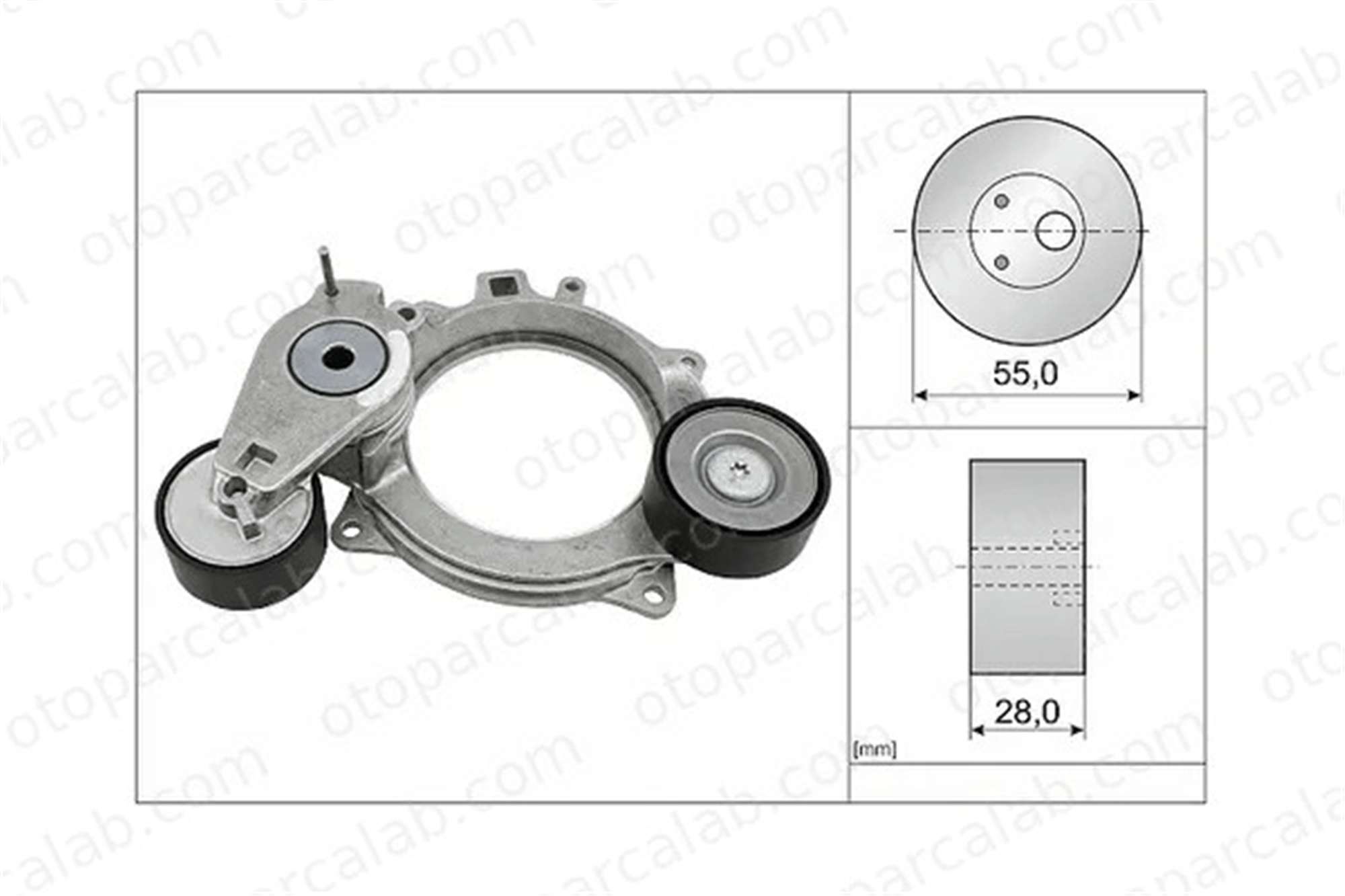 INA 534 0936 10 Vantilatör Kayış Gergi Rulmanı AUDI A4 B9 A4 B9 Avant 5L903305E 05L903305E