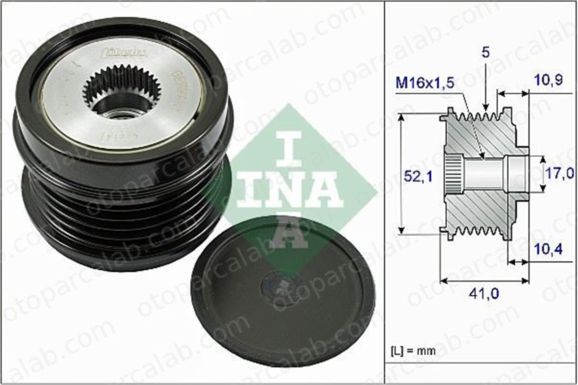 INA 535 0272 10 Alternatör Kasnağı MERCEDES-BENZ A-SERISI CLA Coupe A2701550315 231005DC3A
