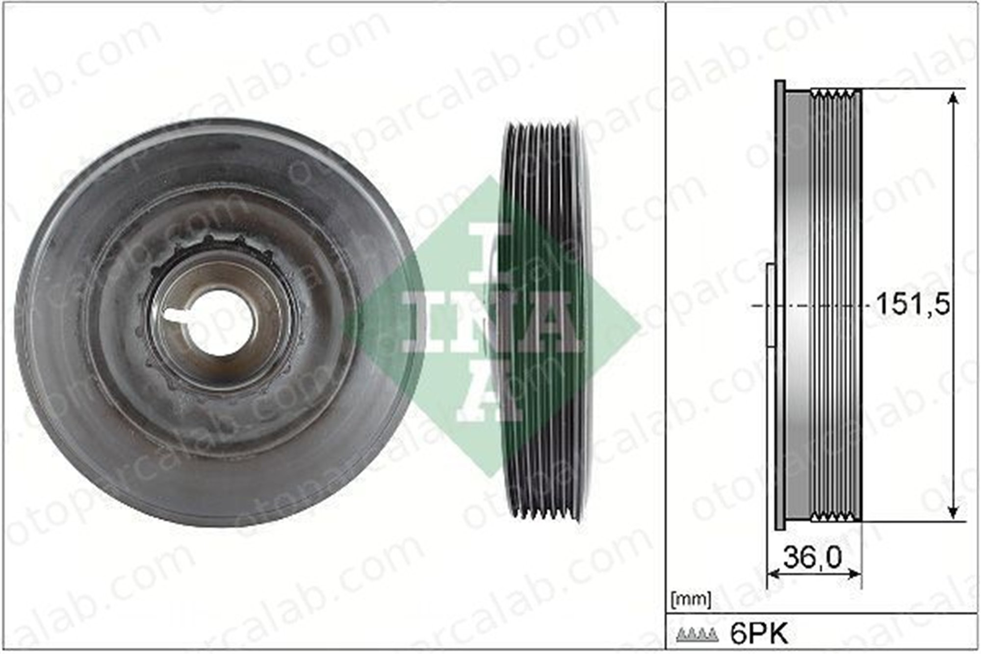 INA 544 0090 10 Krank Kasnak RENAULT KANGOO Express DACIA DUSTER 8200699517 8200352612
