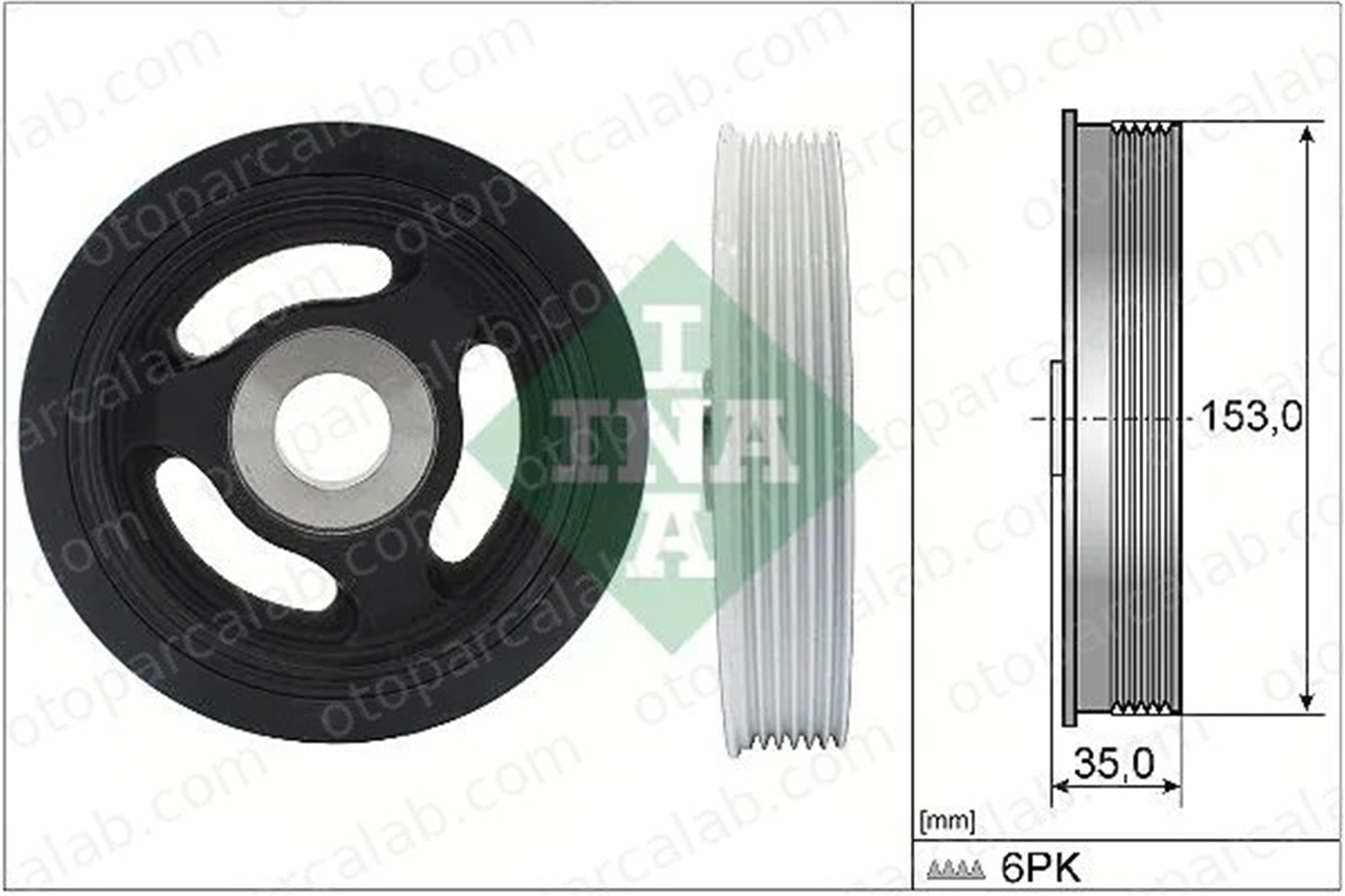INA 544 0104 10 Krank Kasnak PEUGEOT PARTNER Kasa/büyük limuzin CITROËN BERLINGO Kasa/büyük limuzin 515T3 11237801979