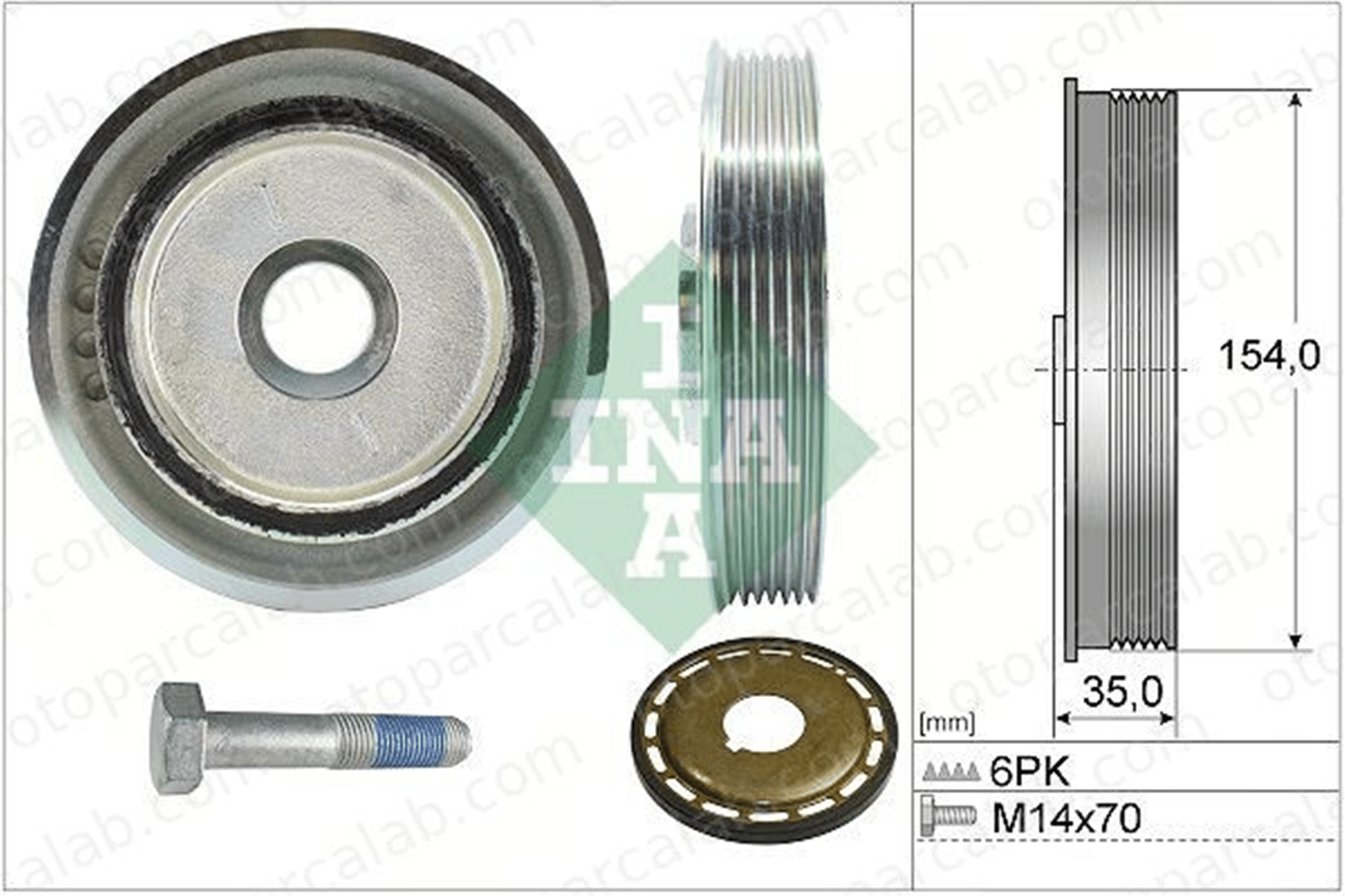 INA 544 0112 21 Krank Kasnak CITROËN C5 II C5 II Break 515S7 515T9