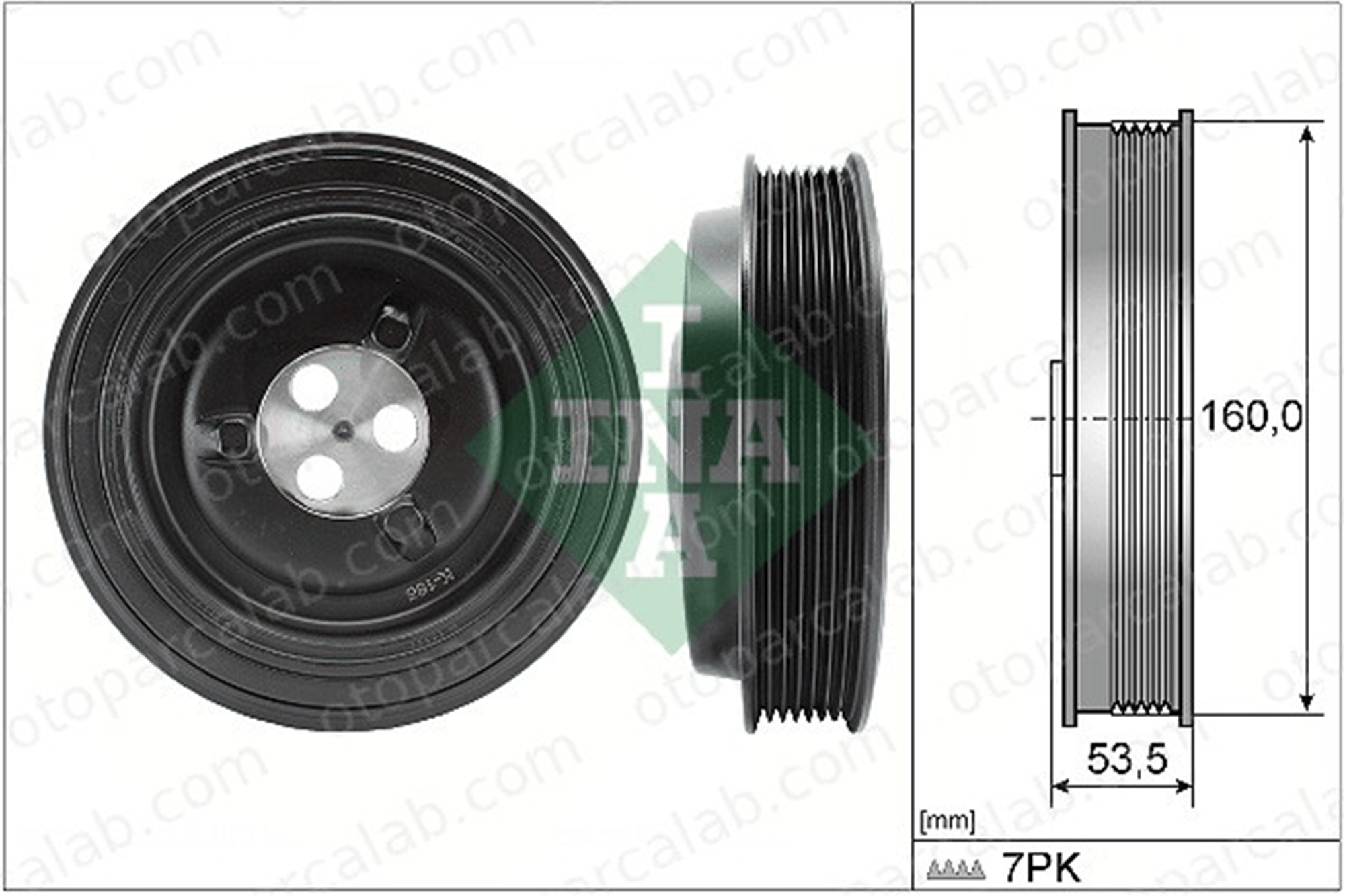 INA 544 0132 10 Krank Kasnak FORD TRANSIT Platform şasi TRANSIT V363 Panelvan/Van BK3Q6B319CB 1379766