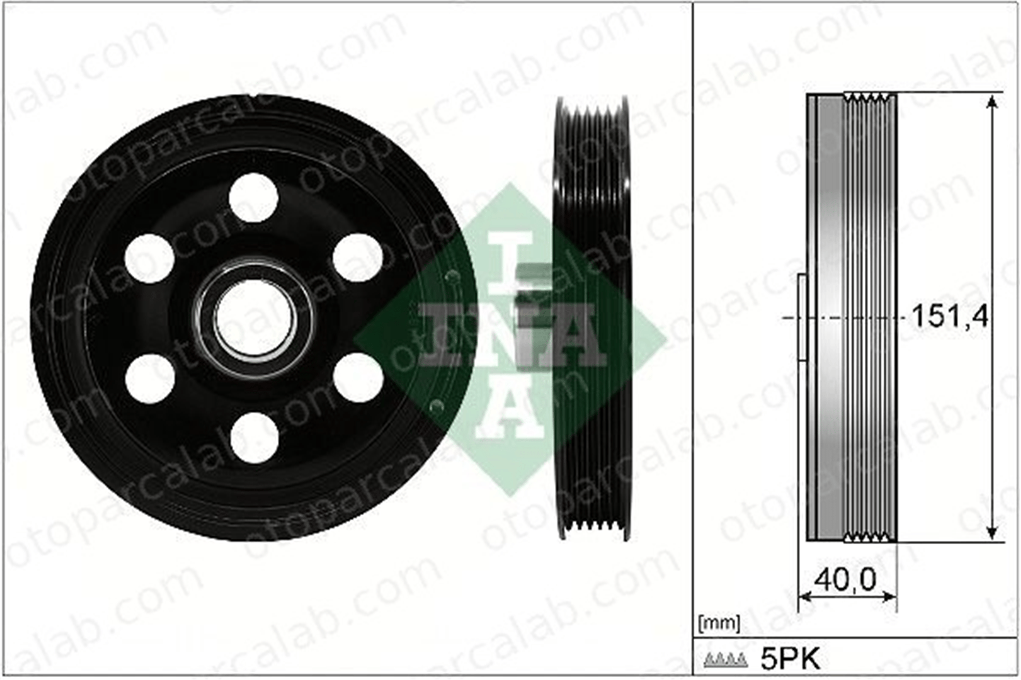 INA 544 0165 10 Krank Kasnak MERCEDES-BENZ A-SERISI B-SERISI Sports Tourer A2700300103 2700300103