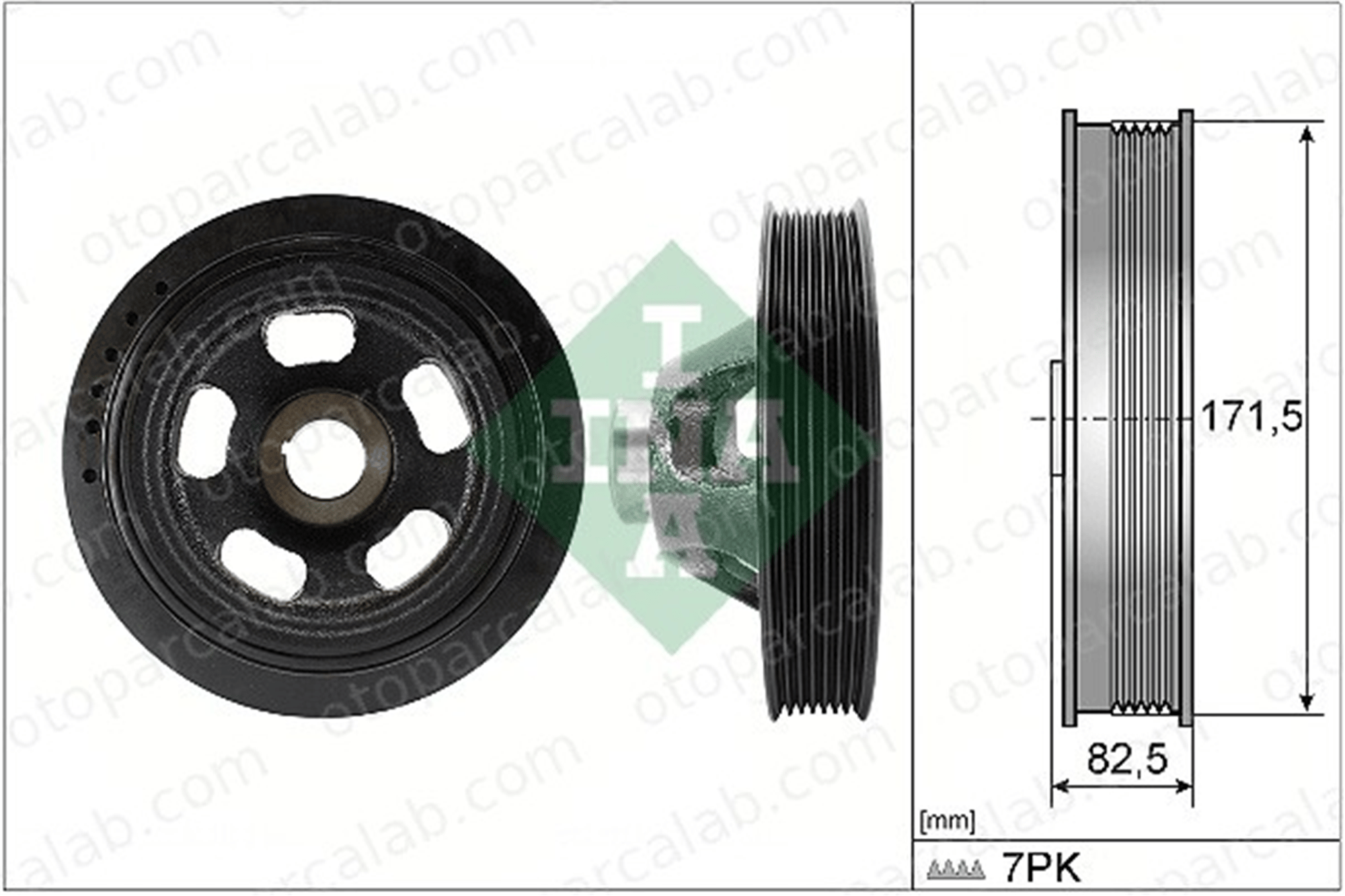 INA 544 0195 10 Krank Kasnak MERCEDES-BENZ C-SERISI C-SERISI T-Model A2710300003 2710300003