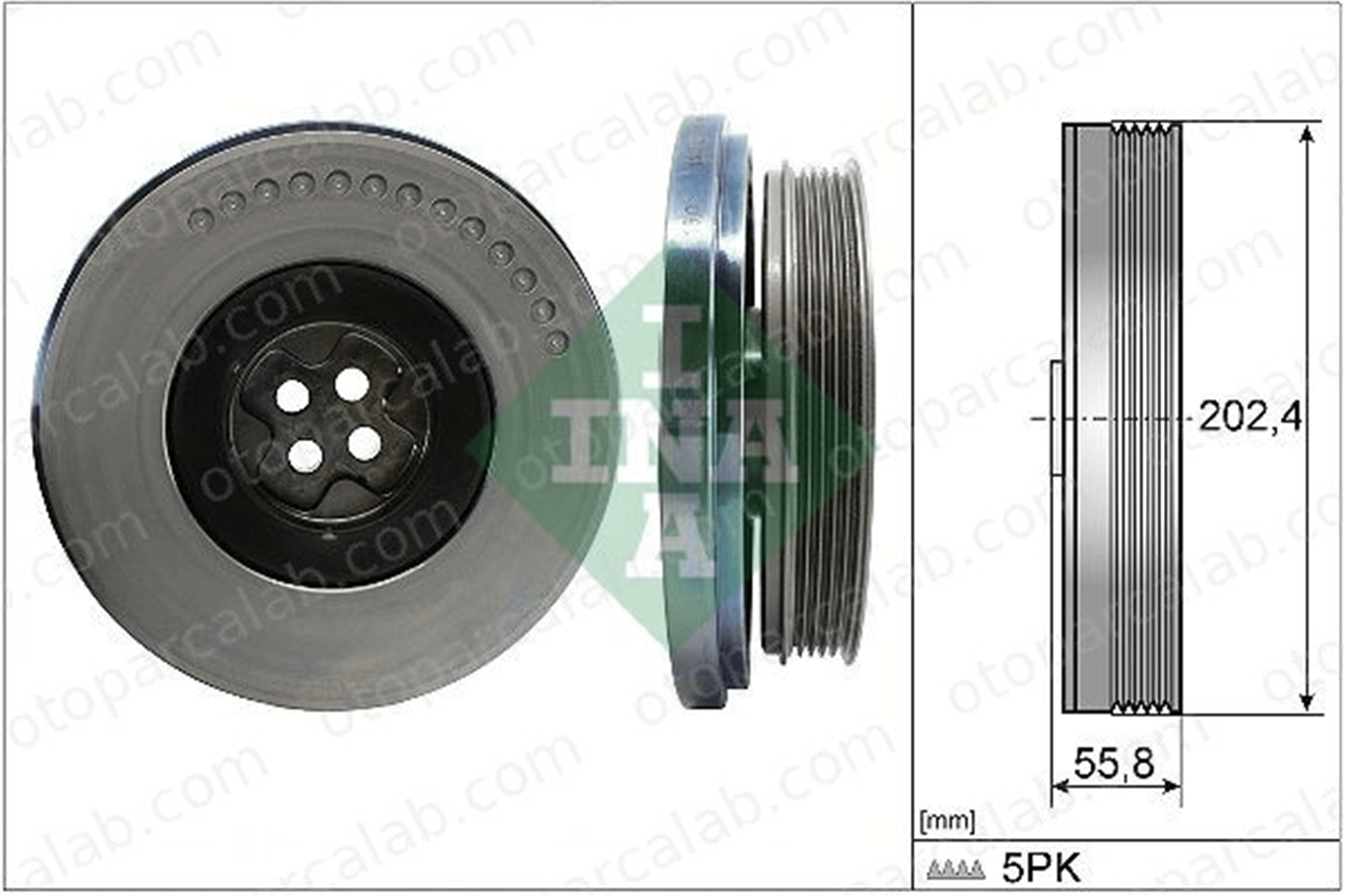 INA 544 0603 10 Krank Kasnak MERCEDES-BENZ VITO Mixto MARCO POLO Camper A6540300003 6540300003