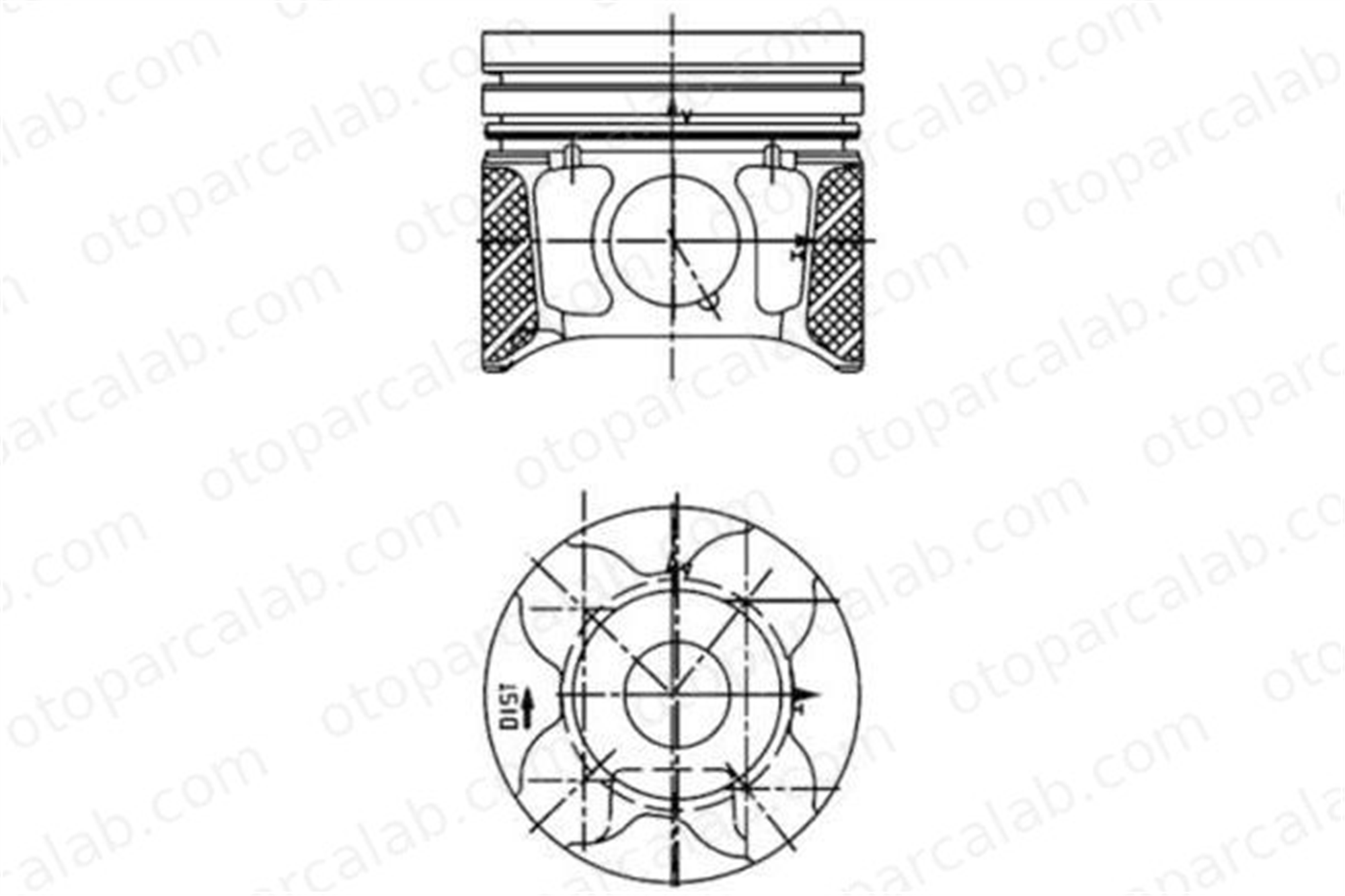 ISS 8771783STD000G Piston (75.00MM-STD) PEUGEOT PARTNER Kasa/büyük limuzin CITROËN BERLINGO MULTISPACE 628W0 0628 W0