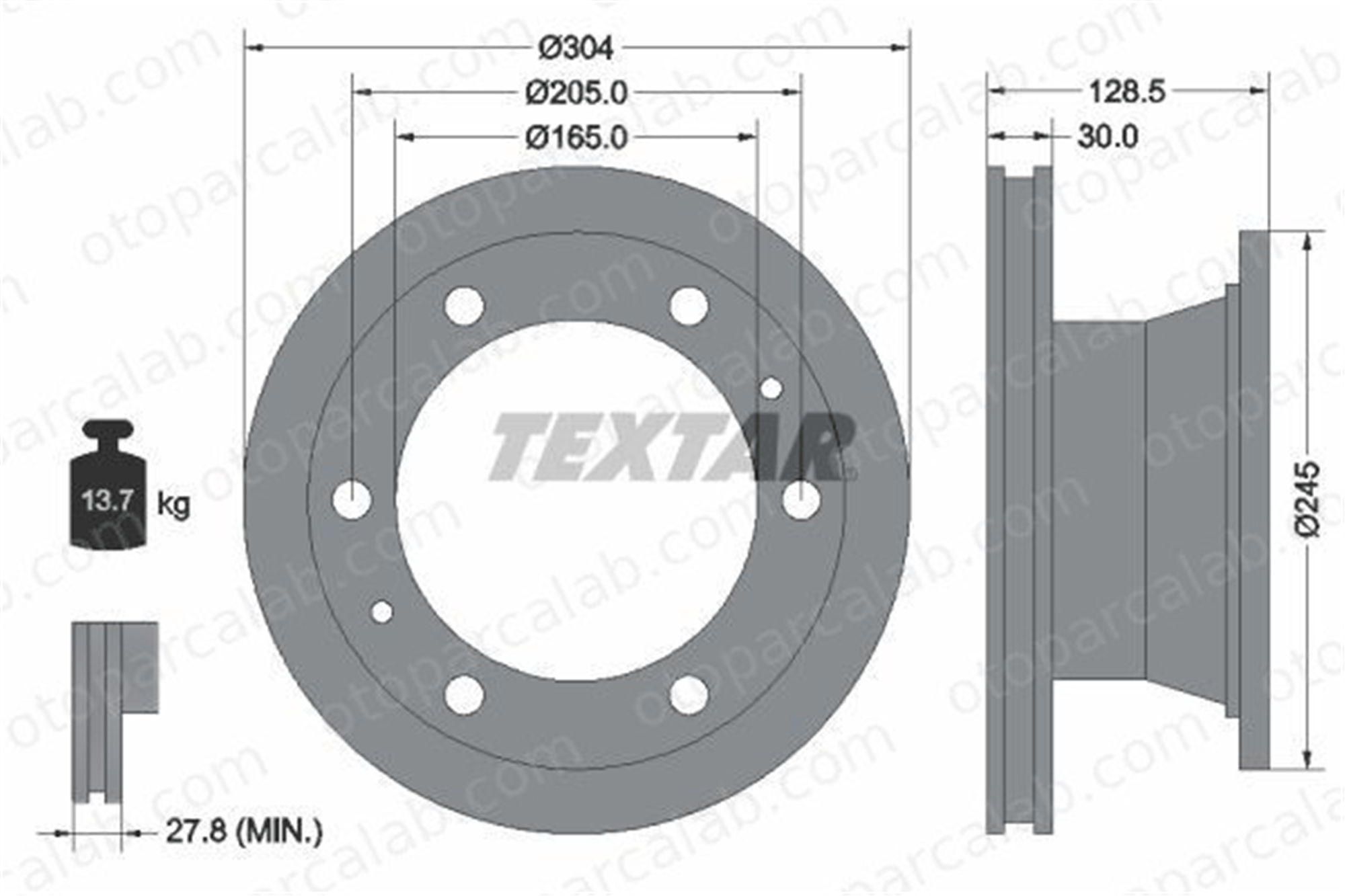 IVECO ORJINAL 7182681 Fren Disk Ayna Ön Sağ ve Sol IVECO EUROCARGO I-III 7182681 1907528