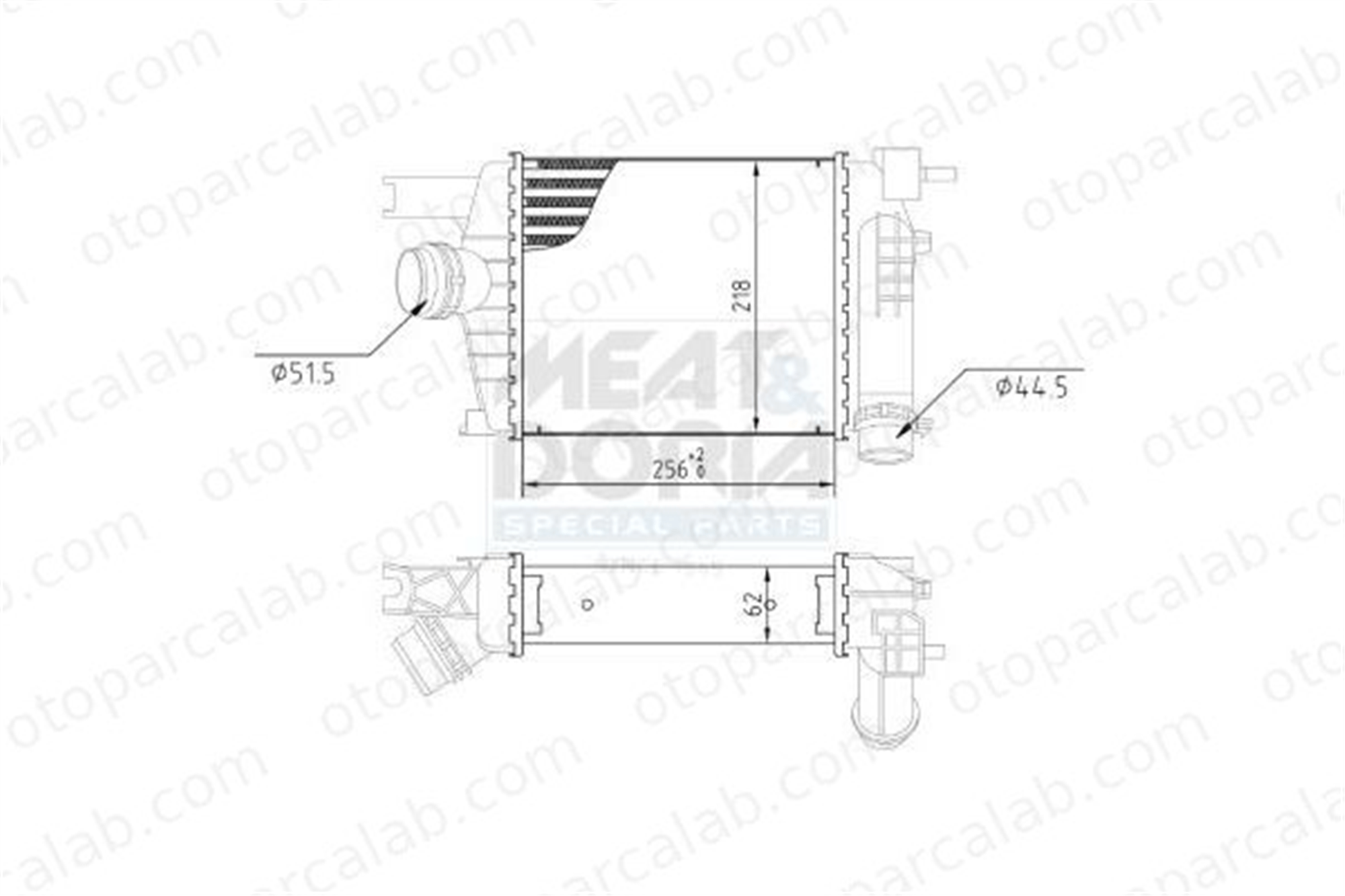 KALE 050CAC060 Turbo Radyatörü RENAULT CLIO IV CLIO IV Grandtour 144961381R 144961354R