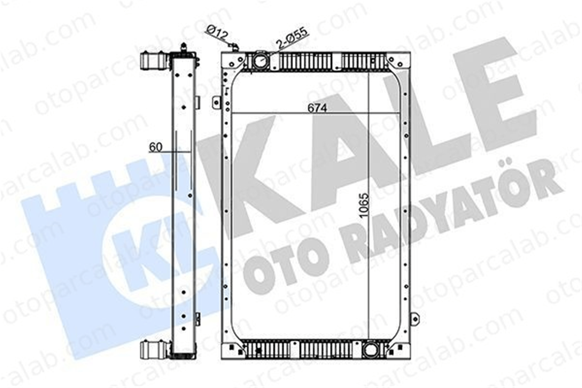 KALE 0909231AB Su Radyatörü SETRA Series 400 Series 500 909231AB 5010601
