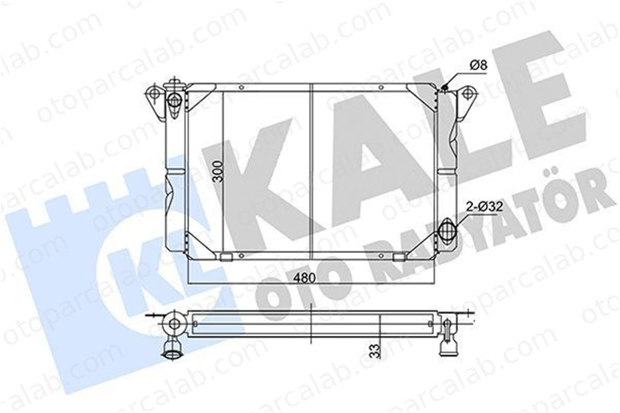 KALE 106800 Su Radyatörü RENAULT 15 7702247461 7700571627