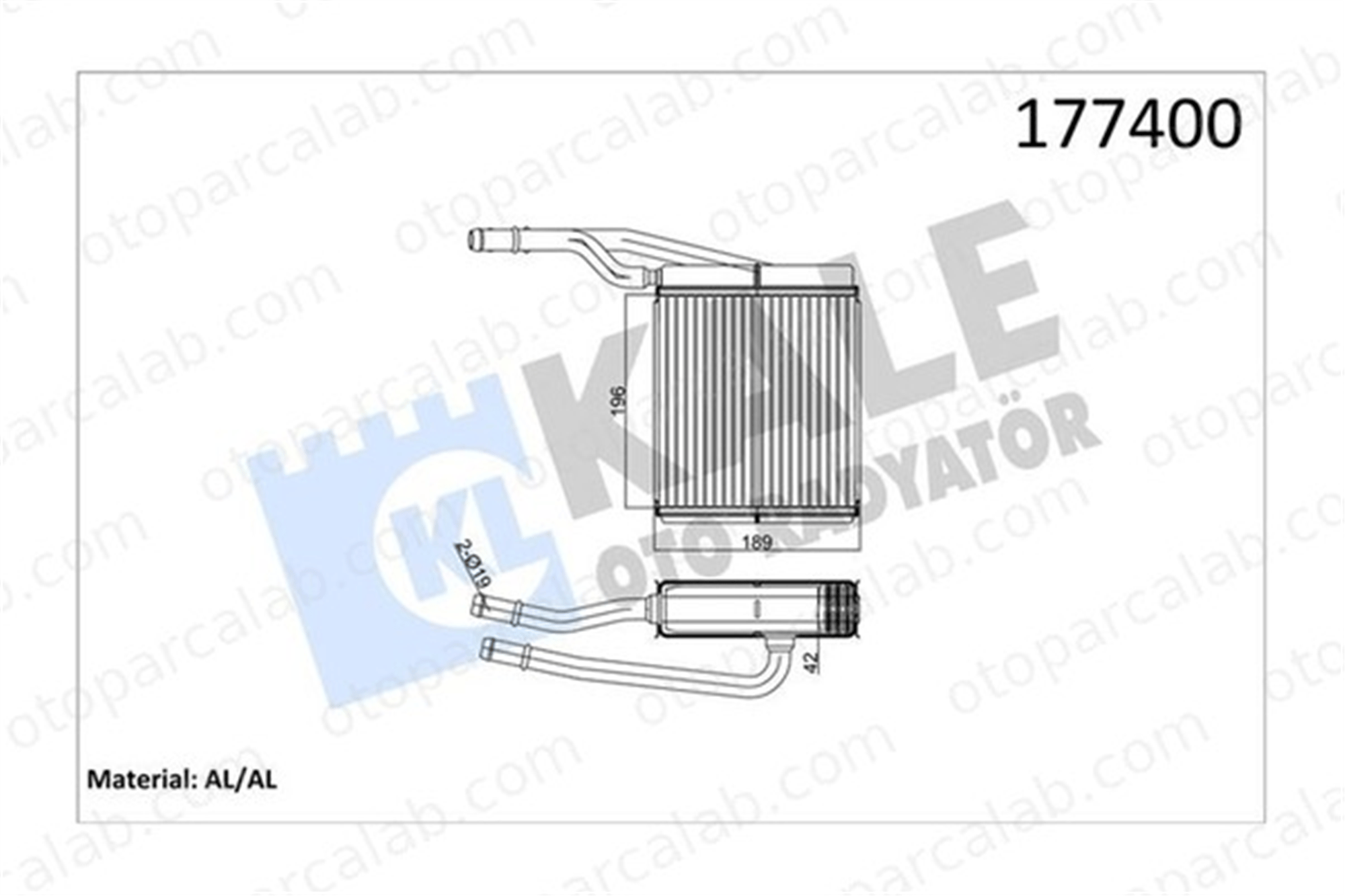 KALE 177400 Kalorifer Radyatörü FORD FOCUS I FOCUS I Turnier XS4H18476AB 1062254