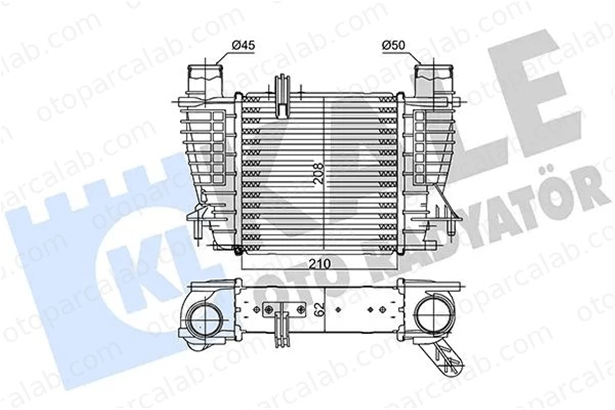 KALE 243400 Turbo Radyatörü RENAULT CLIO III CLIO III Grandtour 8200471884 8200471888