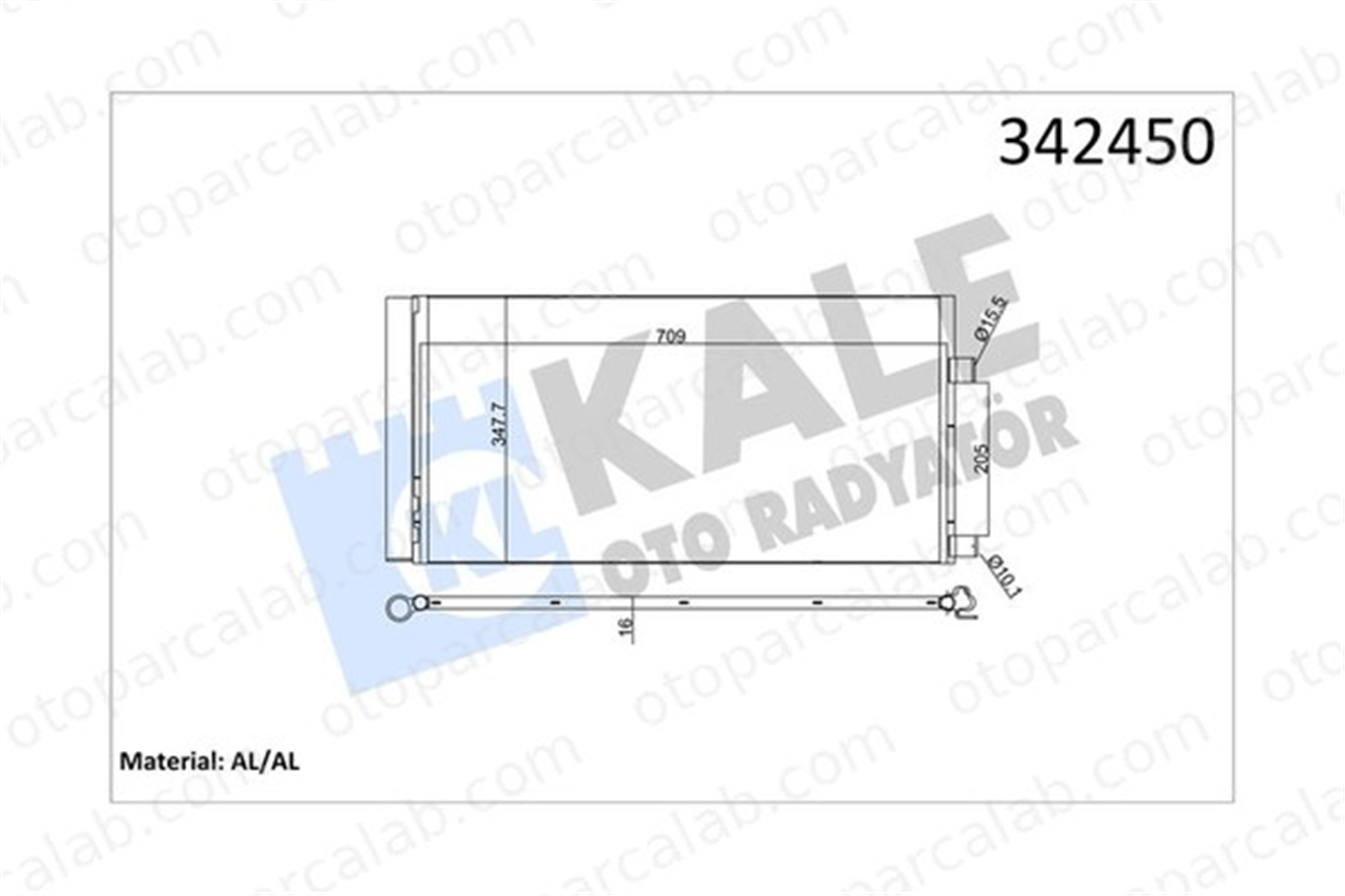 KALE 342450 Klima Radyatörü RENAULT LAGUNA III LAGUNA III Grandtour 921100002R 921000002R