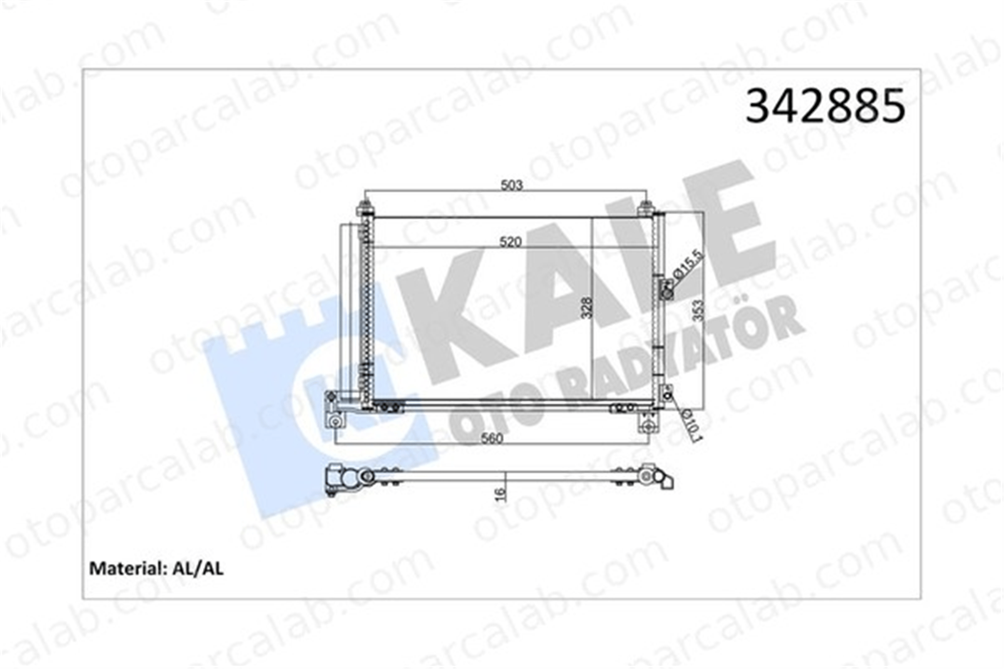 KALE 342885 Klima Radyatörü FORD RANGER MAZDA B-SERIE 1356049 1478105