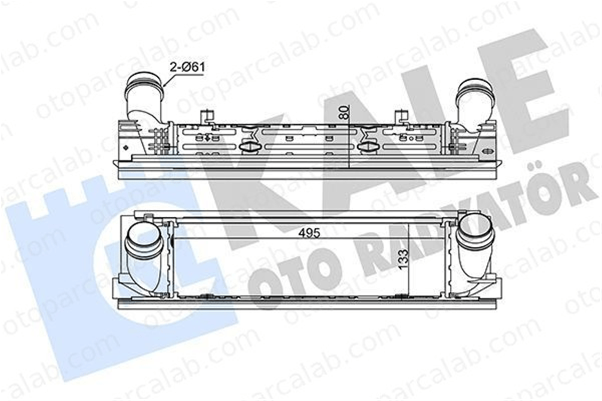 KALE 344825 Turbo Radyatörü BMW 1 3 17517600530 7600530