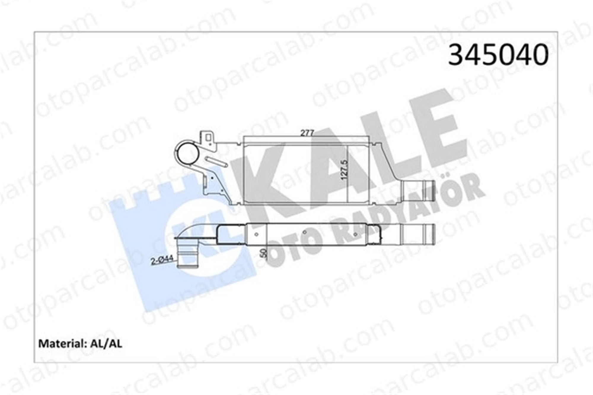 KALE 345040 Turbo Radyatörü OPEL COMBO Kasa/büyük limuzin COMBO Tour 1302113 9196705