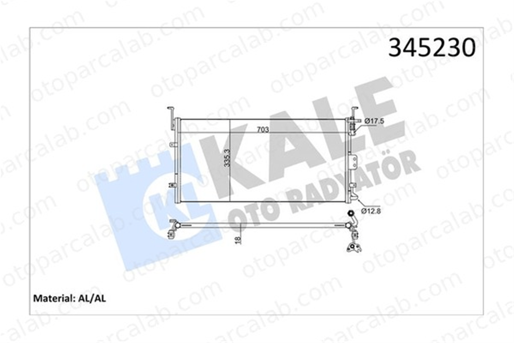 KALE 345230 Klima Radyatörü HYUNDAI SONATA IV XG 9760638002 9760638001