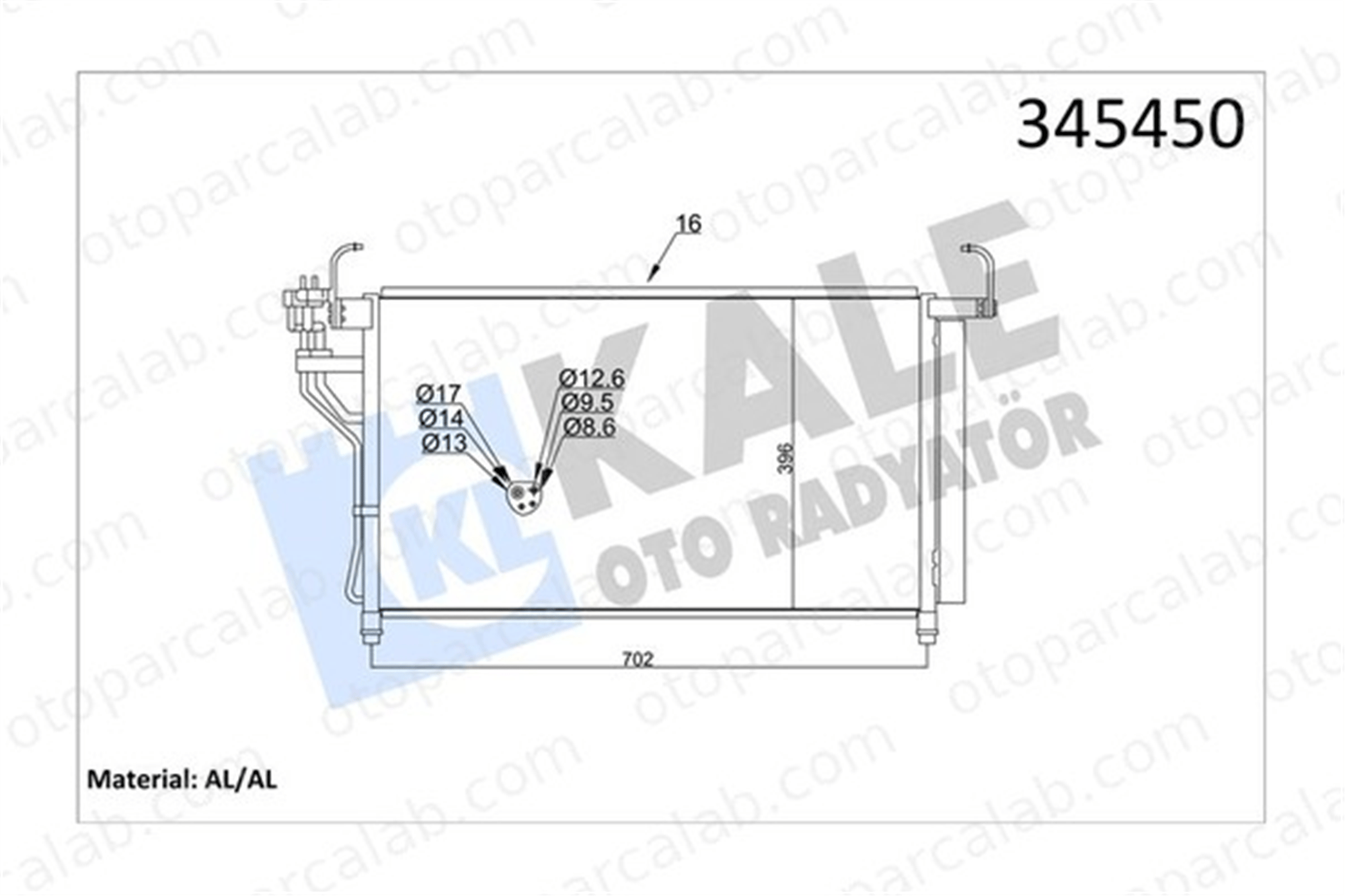 KALE 345450 Klima Radyatörü HYUNDAI H-1 Travel H-1 Cargo 976064H200