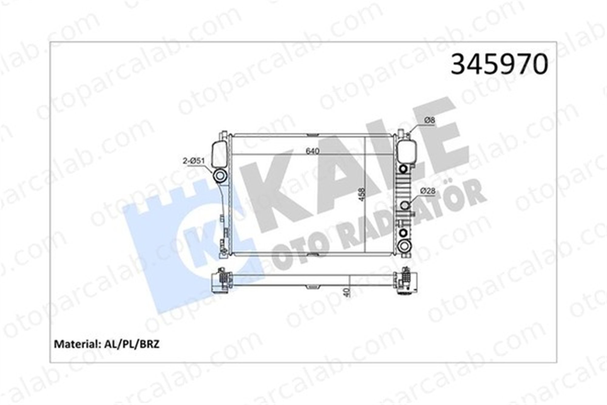KALE 345970 Su Radyatörü MERCEDES-BENZ S-SERISI S-SERISI Coupe 345970 2215000003
