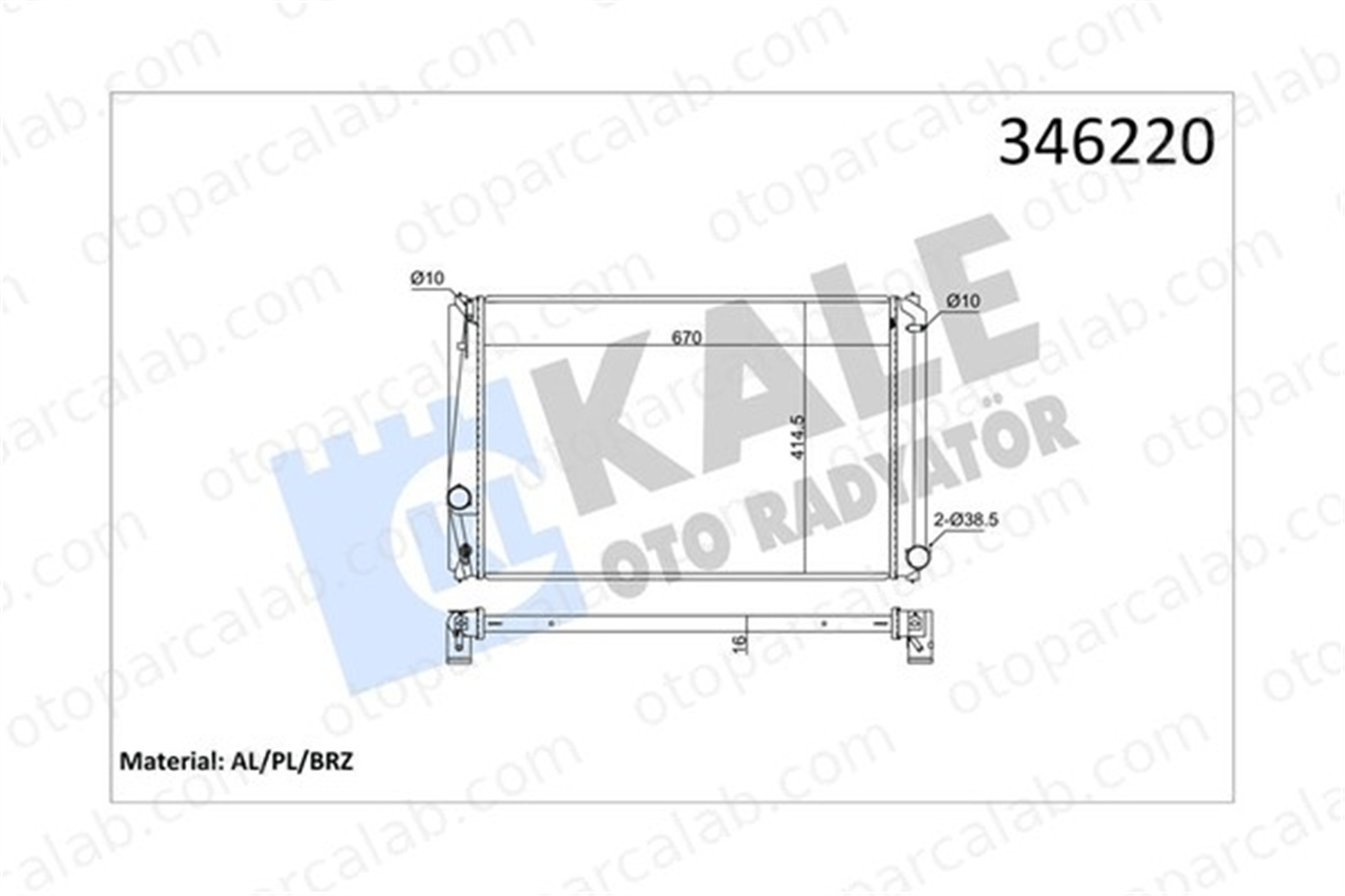 KALE 346220 Su Radyatörü TOYOTA RAV 4 IV RAV 4 III 346220 1640028560