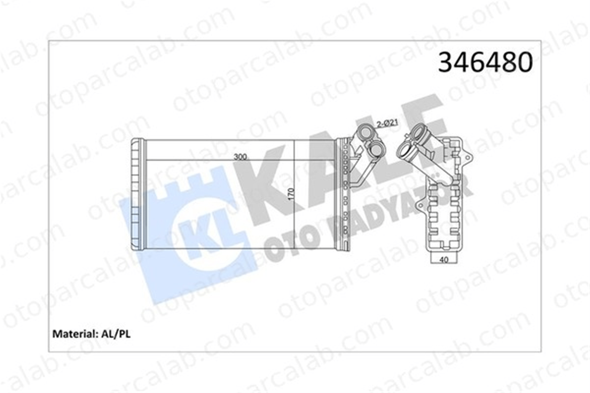 KALE 346480 Kalorifer Radyatörü CITROËN EVASION MPV JUMPY 6448A7 9566944680