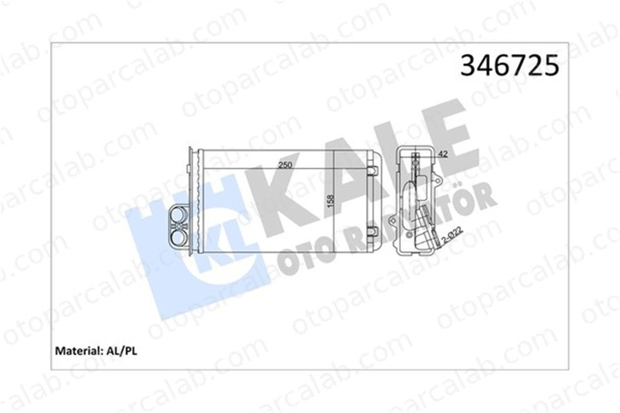 KALE 346725 Kalorifer Radyatörü RENAULT SCÉNIC I MPV MEGANE Scenic 7701204992 7701205450