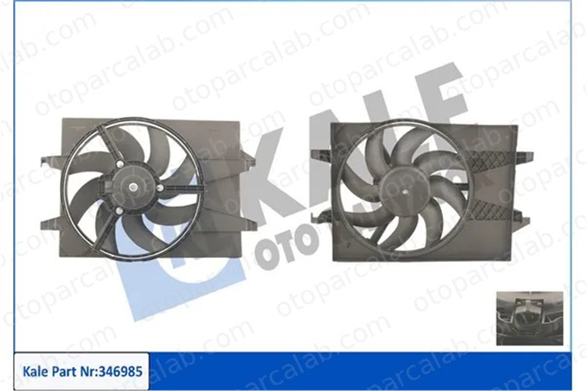 KALE 346985 Radyatör Fan ve Motoru FORD FIESTA V FUSION 4S6H8C607AE 1141507