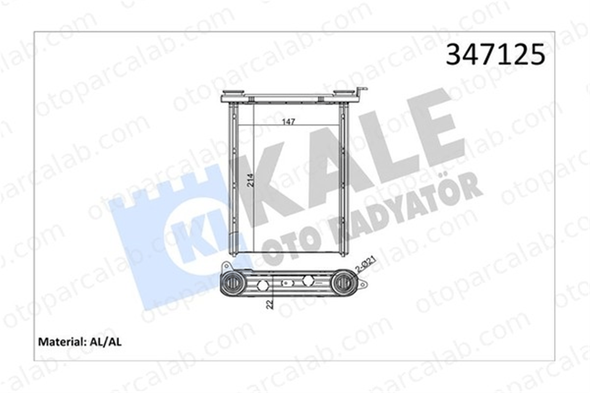 KALE 347125 Kalorifer Radyatörü RENAULT MEGANE III Coupe MEGANE III Hatchback 4407490 95517541